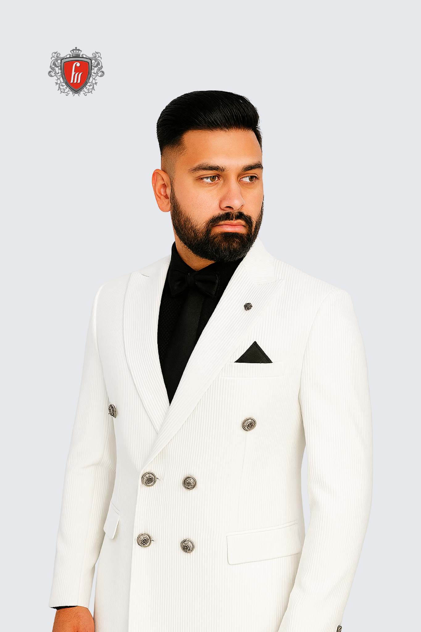 Men’s Designer White Blazer – Classic Tailored Elegance for Special Occasions