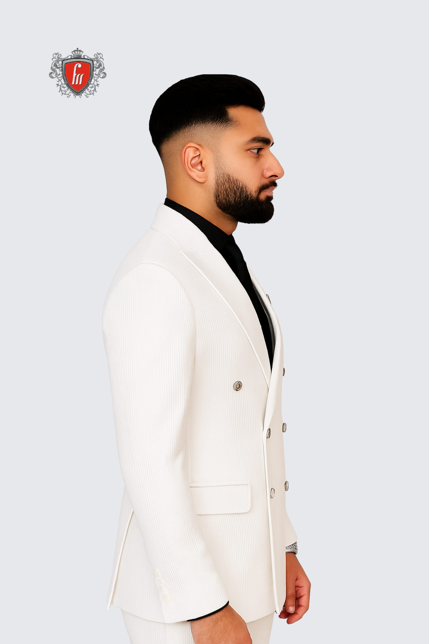 Men’s Designer White Blazer – Classic Tailored Elegance for Special Occasions