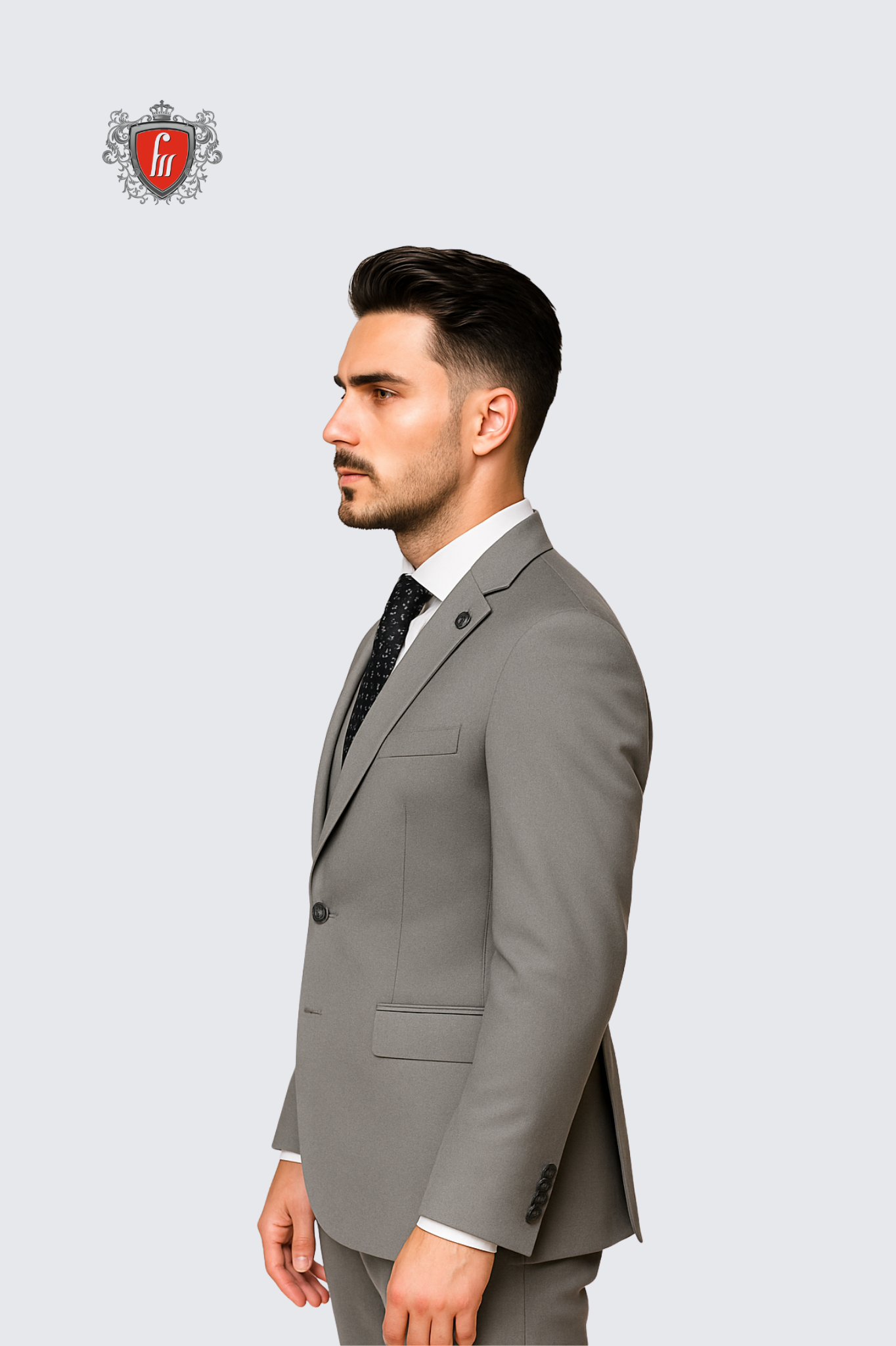 Sleek Charcoal Grey Men's Suit - Power Dressing for the Modern Era