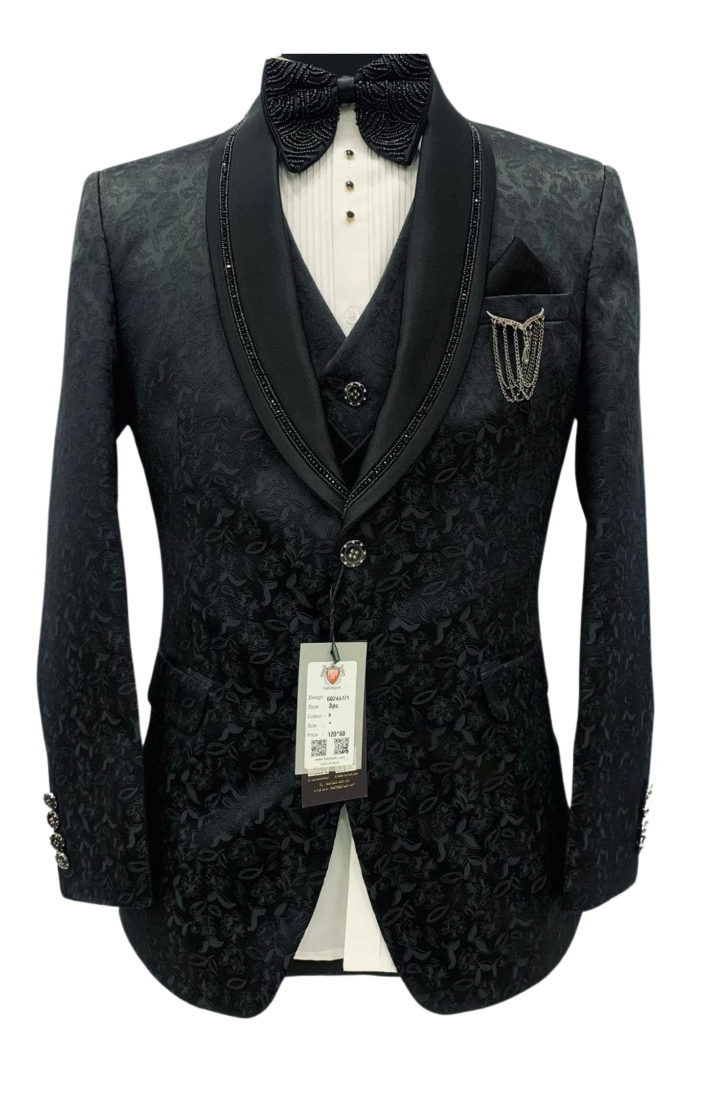Men’s Tailored Black Designer Suit – Built for Celebration Nights