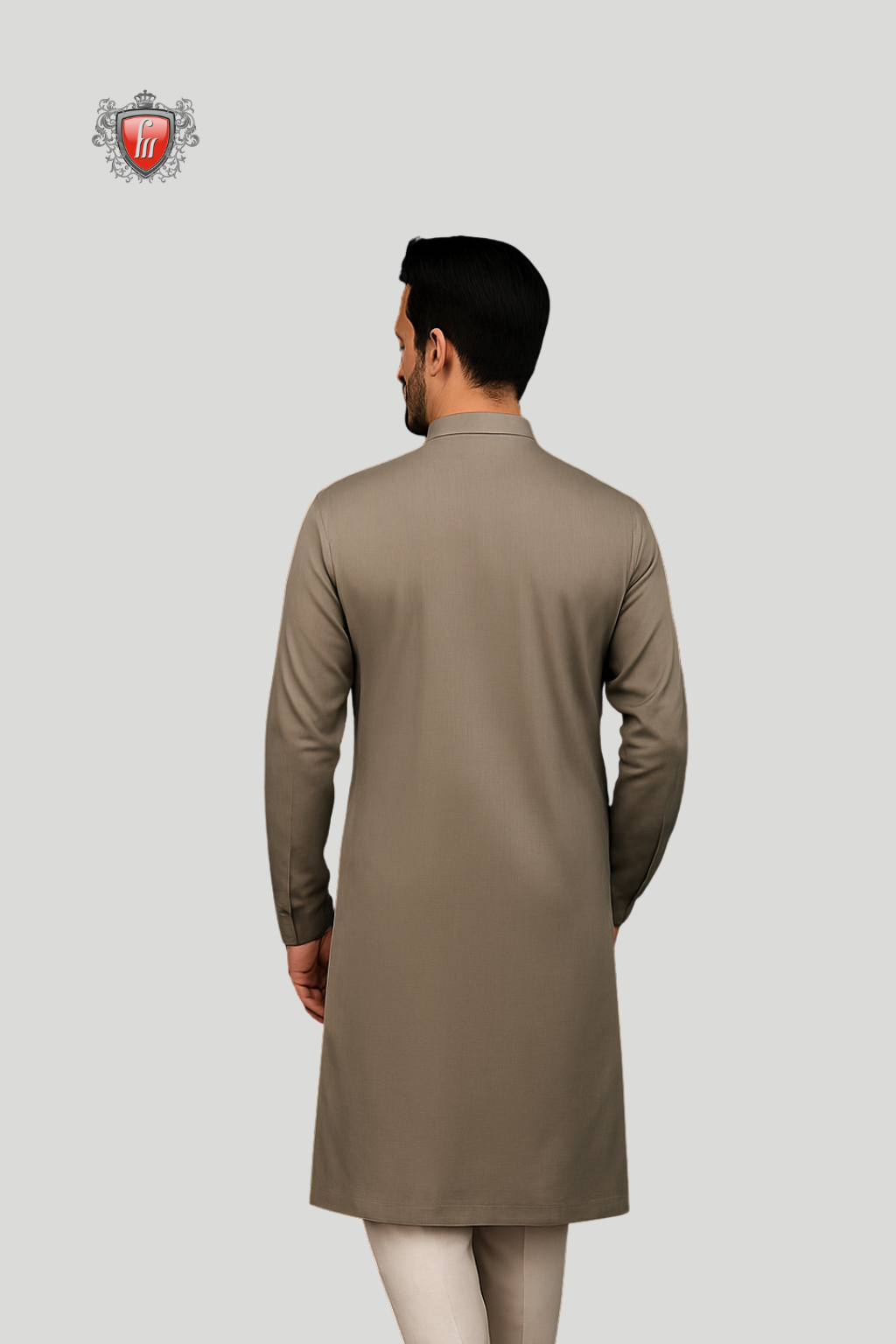 Men’s Light Brown Chikankari Kurta – Heritage Embroidery, Festive Wear
