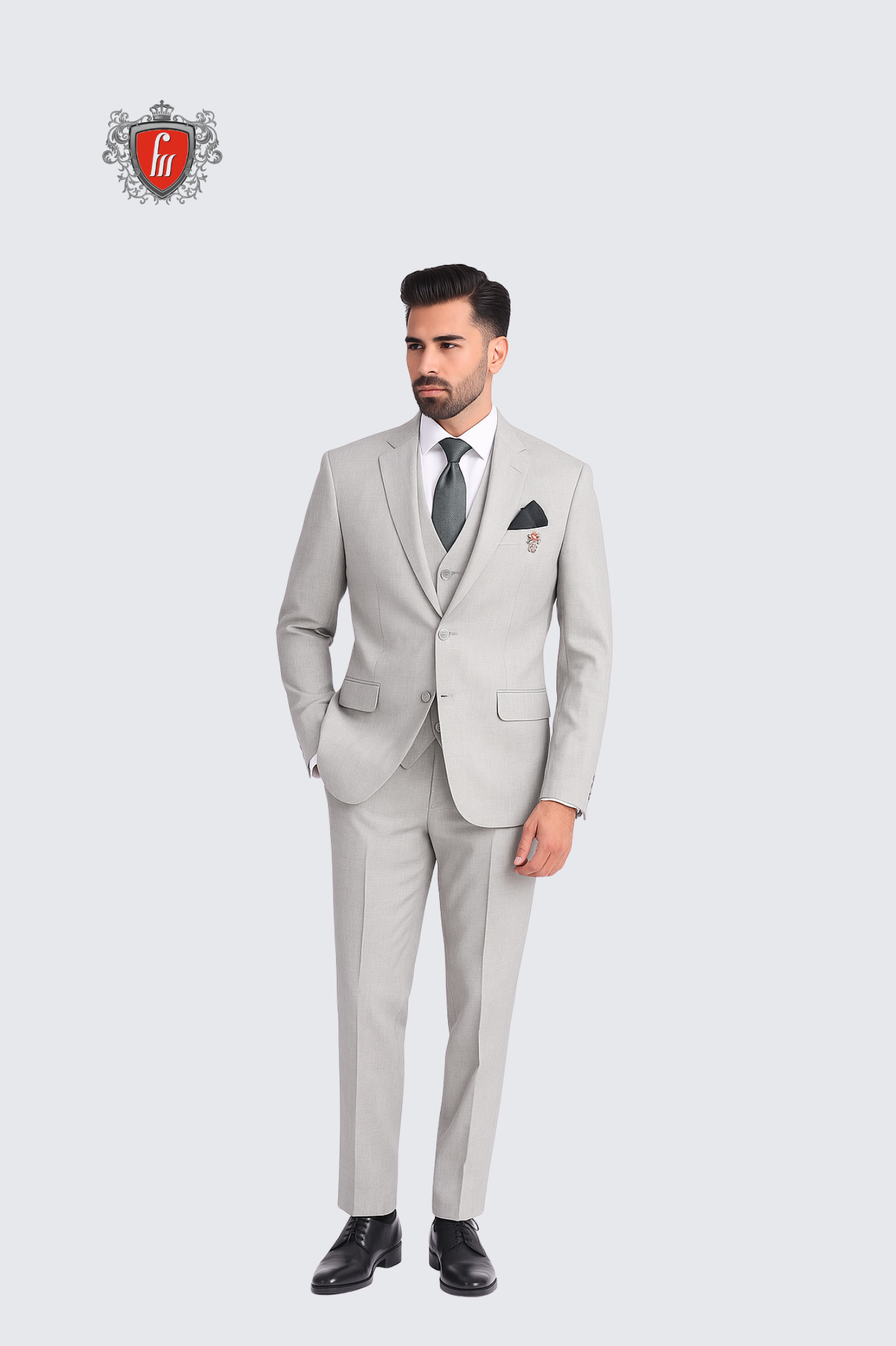 Men’s Green Cyan Slim-Fit Suit – Fresh Style for Weddings & Formal Occasions
