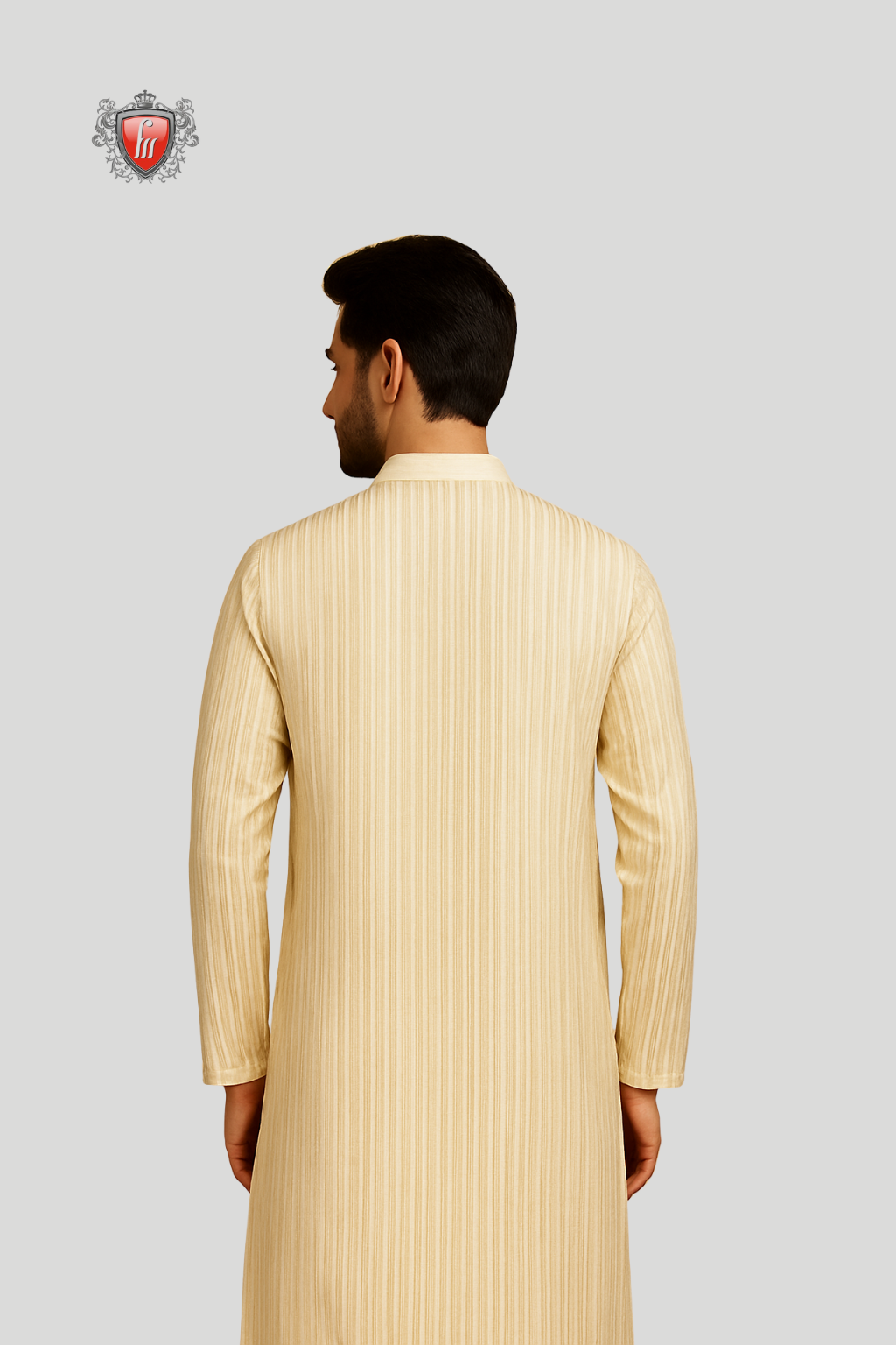 Men’s Beige Floral Sequin Kurta Pajama – Heritage Hand Embroidery, Festive Wear