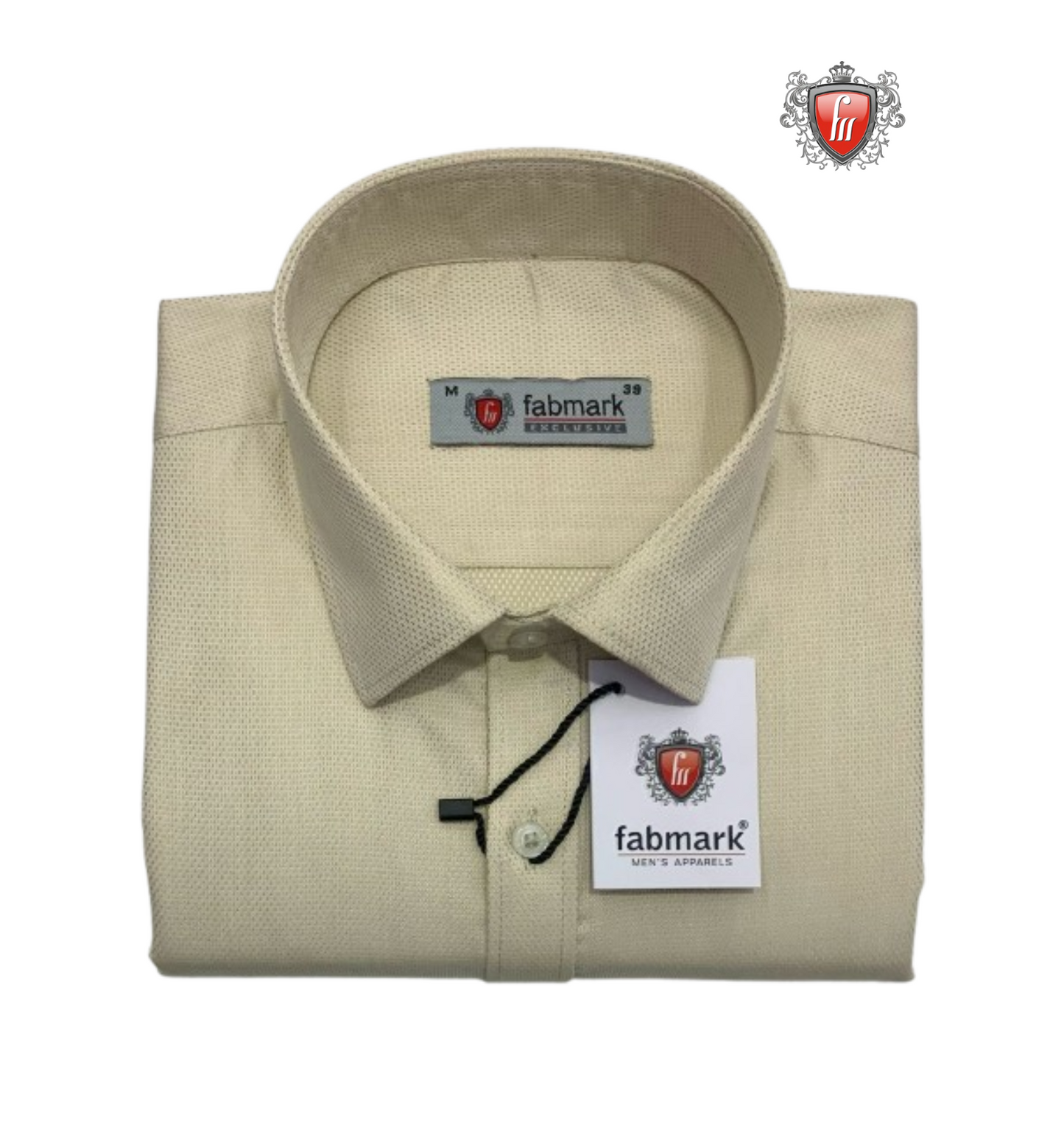 Chemise en coton bleu uni Fabmark