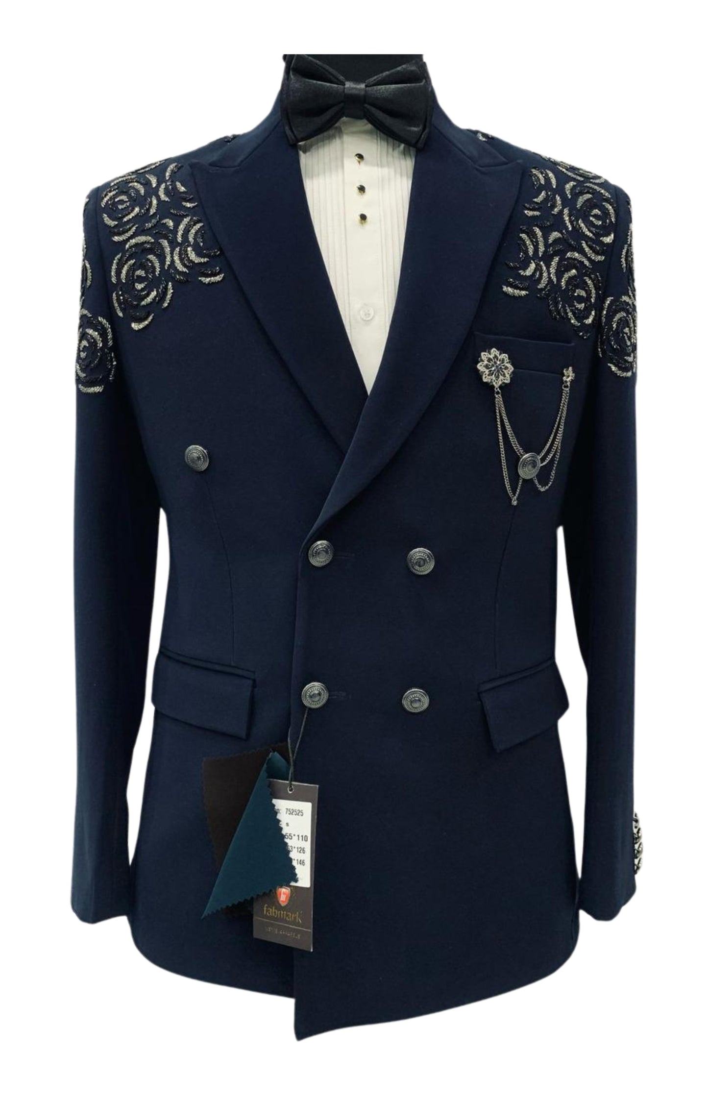Men’s Navy Blue Designer Suit – Classy Contemporary Formalwear for Weddings & Events