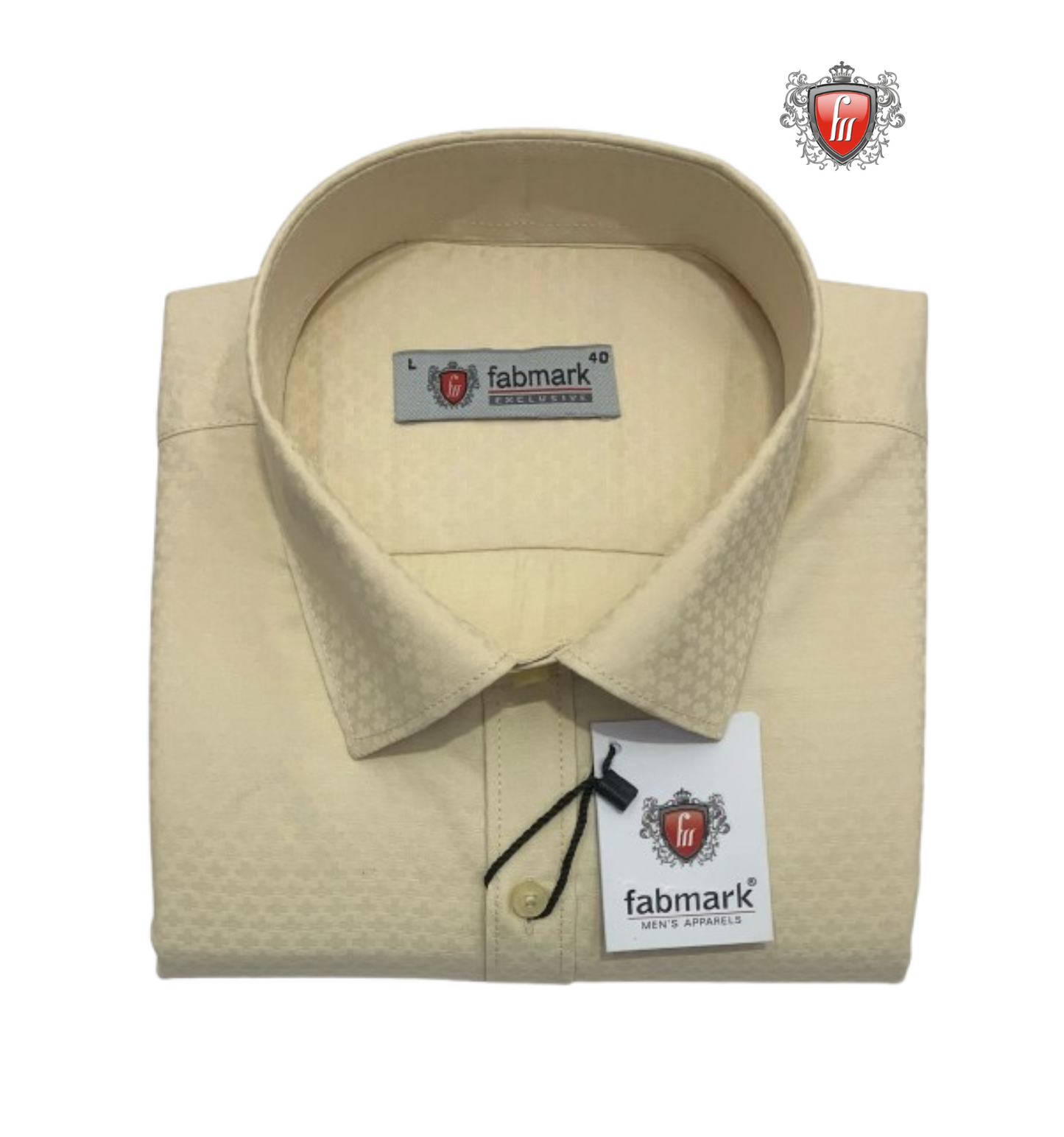 Chemise en coton bleu uni Fabmark