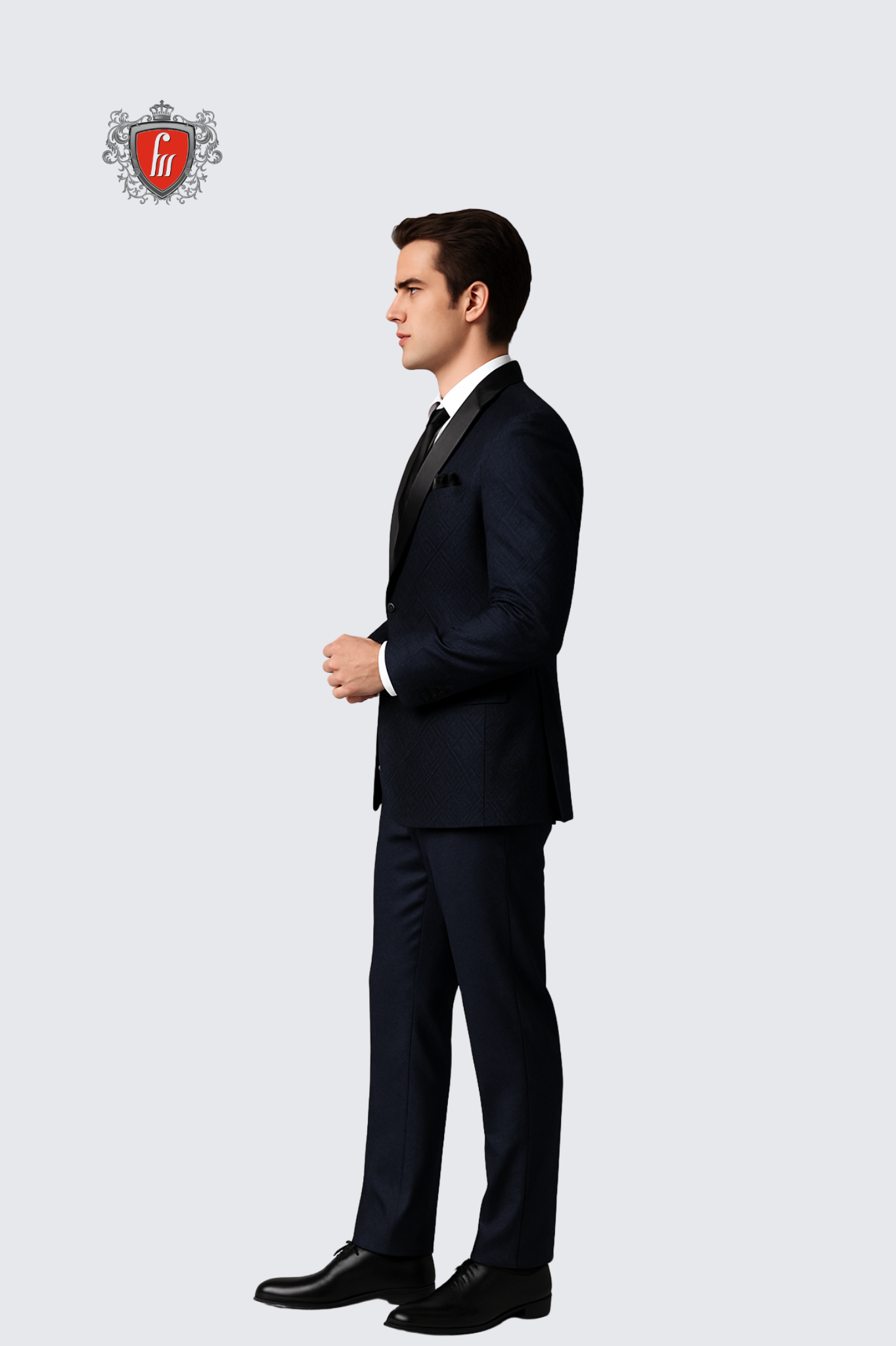 Luxury Men's Navy Blue 3-Piece Designer Suit – Crafted for Timeless Celebrations