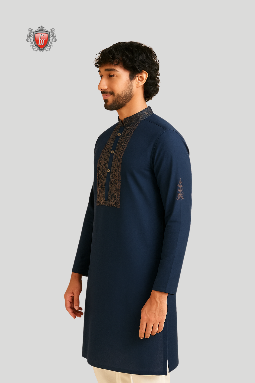Step into Timeless Elegance with Our Navy Blue Kurta - A Statement of Exquisite Detailing