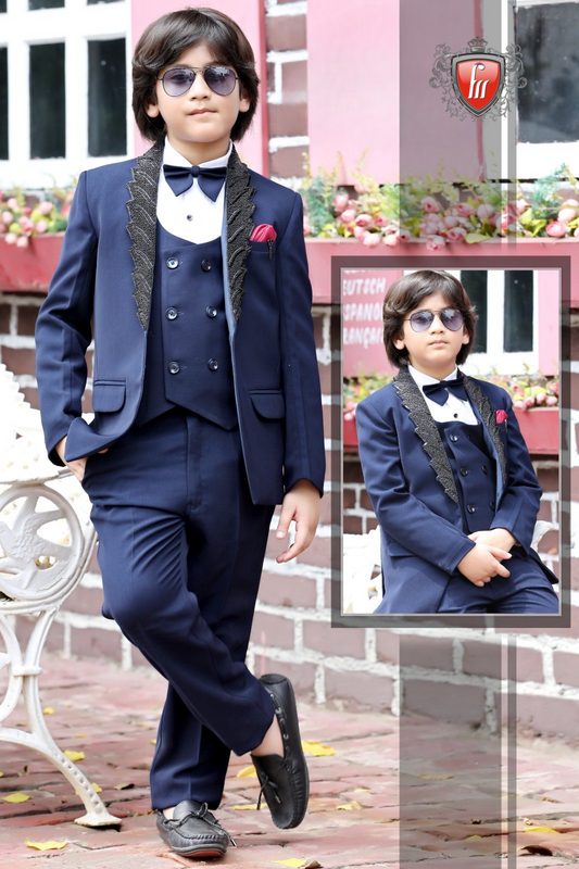 Classic 5-Piece Suit Set for Little Gentleman - Ready for Weddings & Celebrations