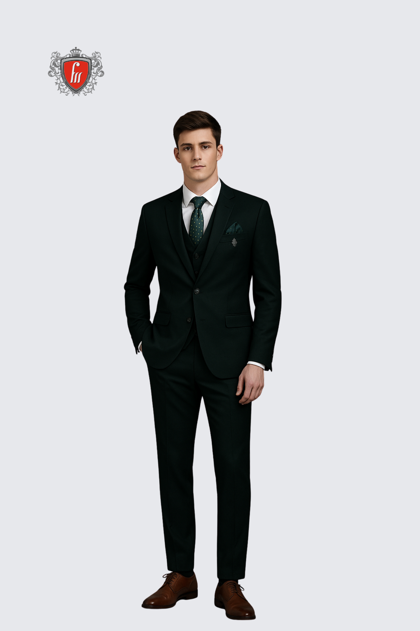 Men’s Racing Green Tailored Suit – Elegant Formalwear