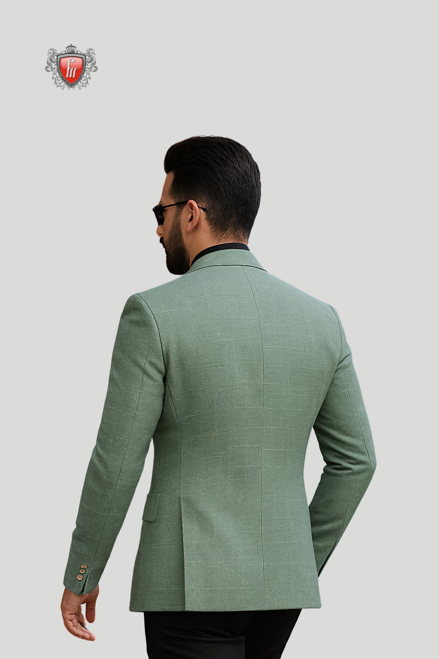 Mint Green Men’s Blazer – Luxury Tailoring, Distinct Style