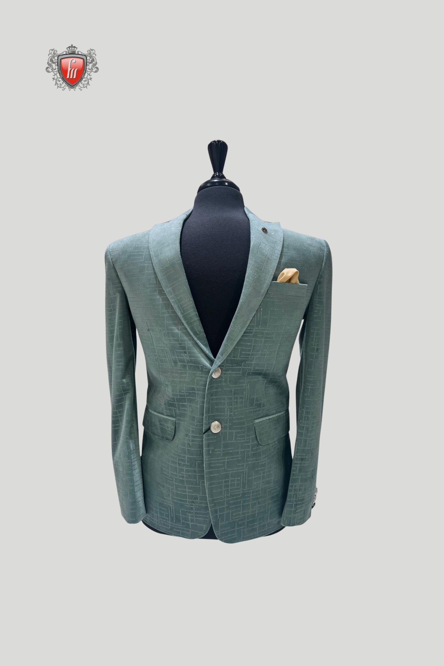 Mint Green Men’s Blazer – Luxury Tailoring, Distinct Style