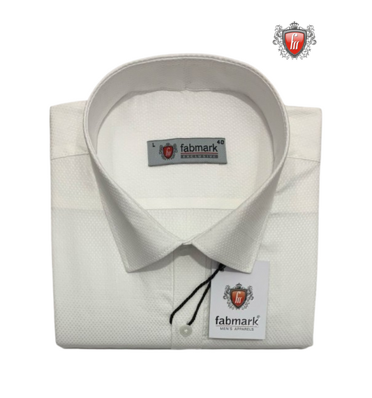 Chemise en coton bleu uni Fabmark