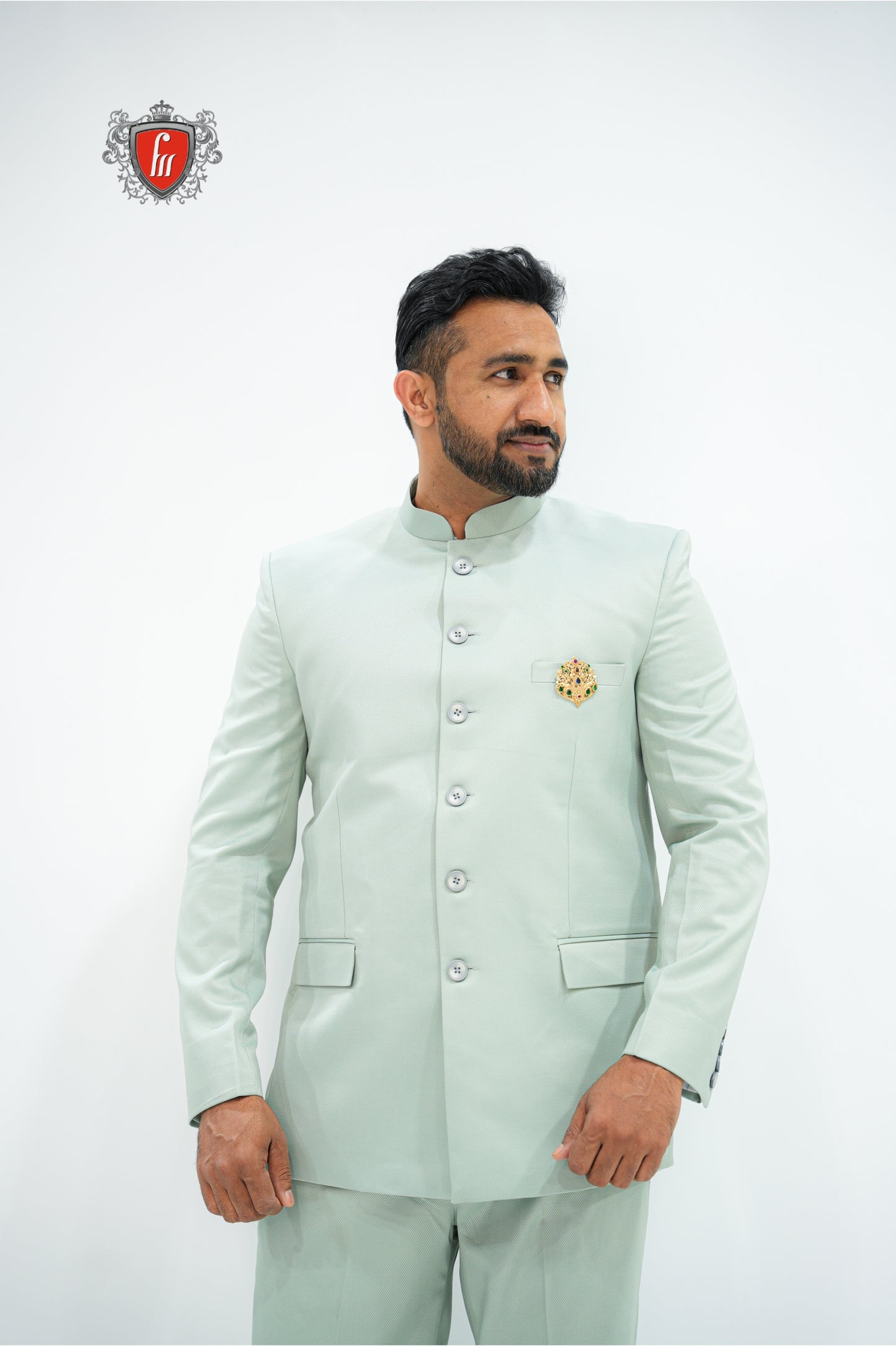 Classic Pastel Green 2-Piece Indo-Western Suit – Perfect Fusion of Culture & Modern Charm