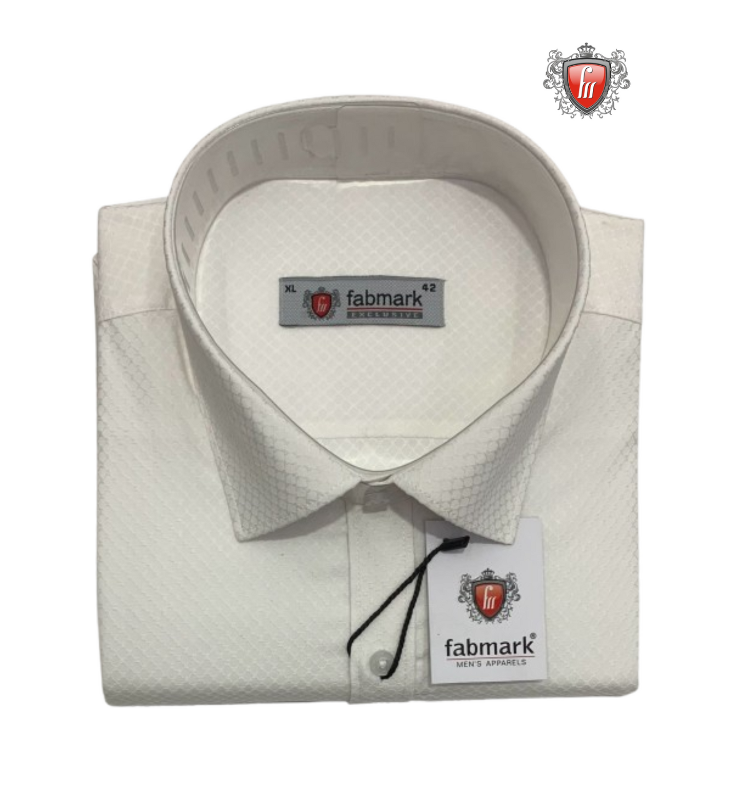 Fabmark Cream Cotton Shirt<p style="color:red; "> Single Shirt Price $45 or Buy 3 for $99</p>