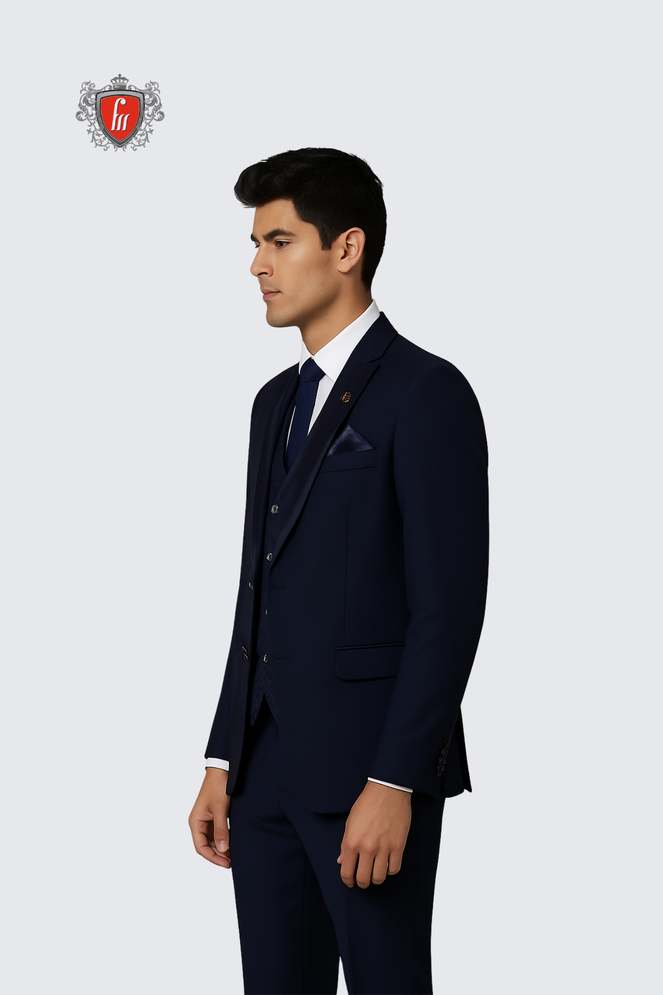 Men’s Nile Blue Tailored Suit – Elegant Formalwear for Weddings & Business