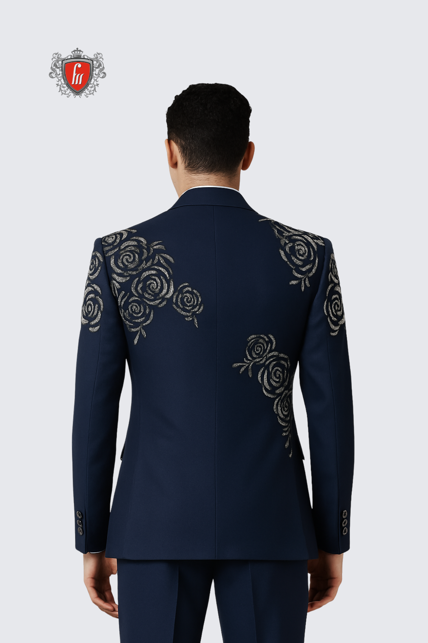 Men’s Navy Blue Designer Suit – Classy Contemporary Formalwear for Weddings & Events