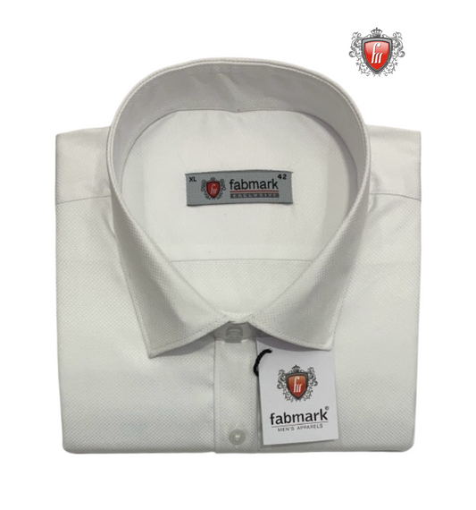 Chemise en coton bleu uni Fabmark