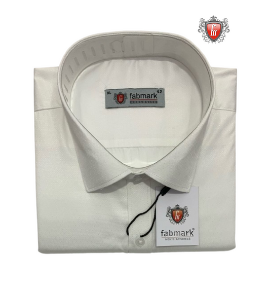 Fabmark Cream Cotton Shirt<p style="color:red; "> Single Shirt Price $45 or Buy 3 for $99</p>