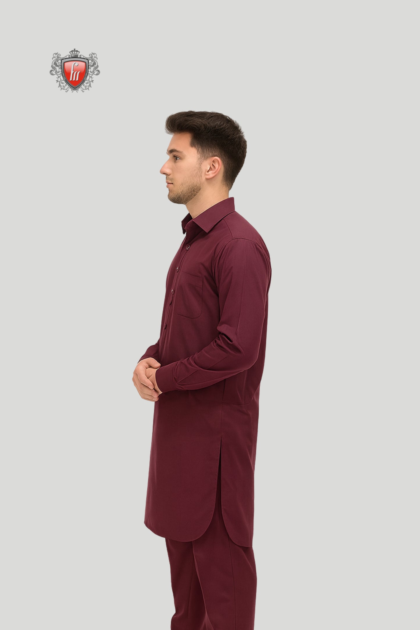Men’s Majestic Maroon Kurta Pajama – Bold Elegance Redefined