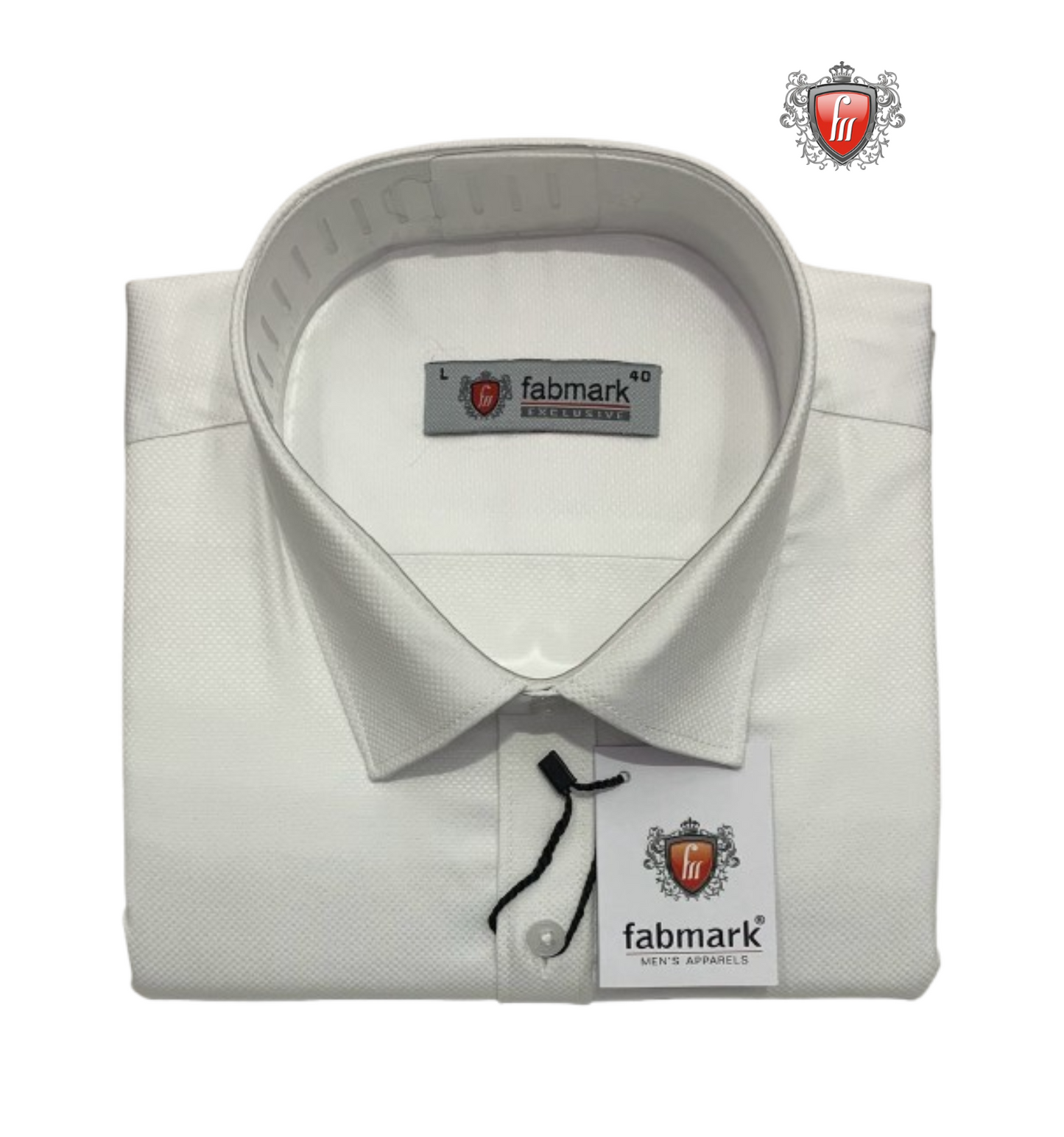 Chemise en coton bleu uni Fabmark