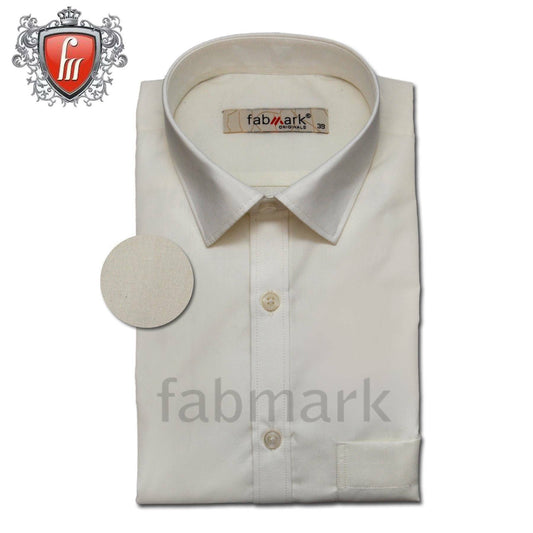 Solid Cream Poly Cotton Shirt – Subtle Style That Works Anywhere