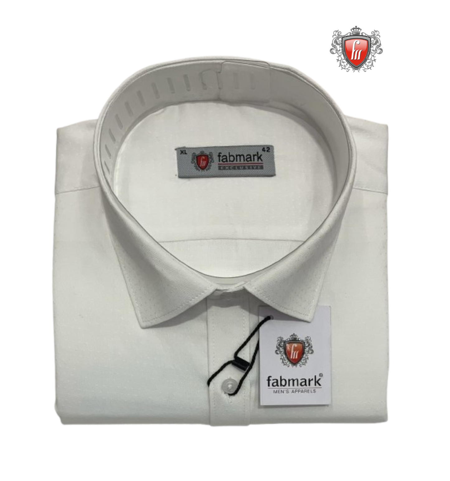 Chemise en coton bleu uni Fabmark