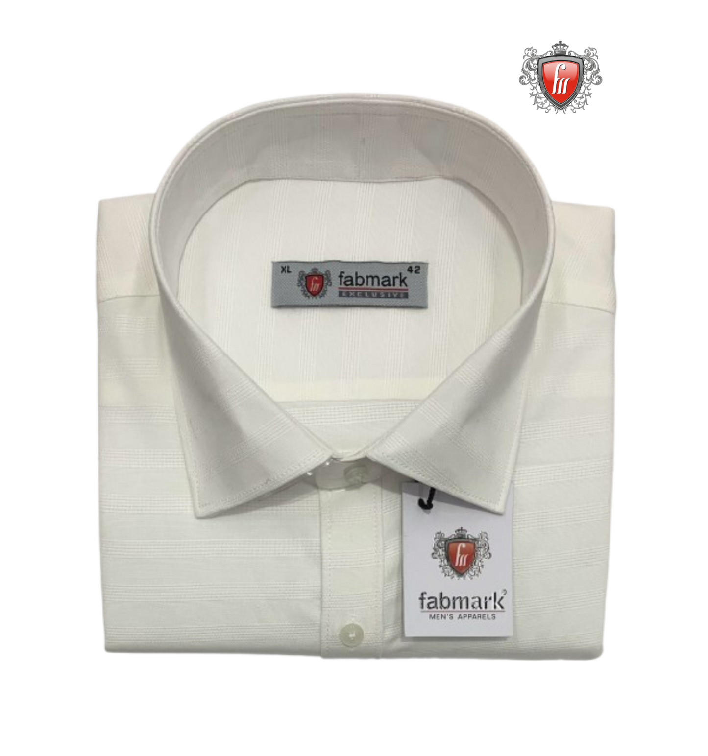 Fabmark Cream Cotton Shirt<p style="color:red; "> Single Shirt Price $45 or Buy 3 for $99</p>