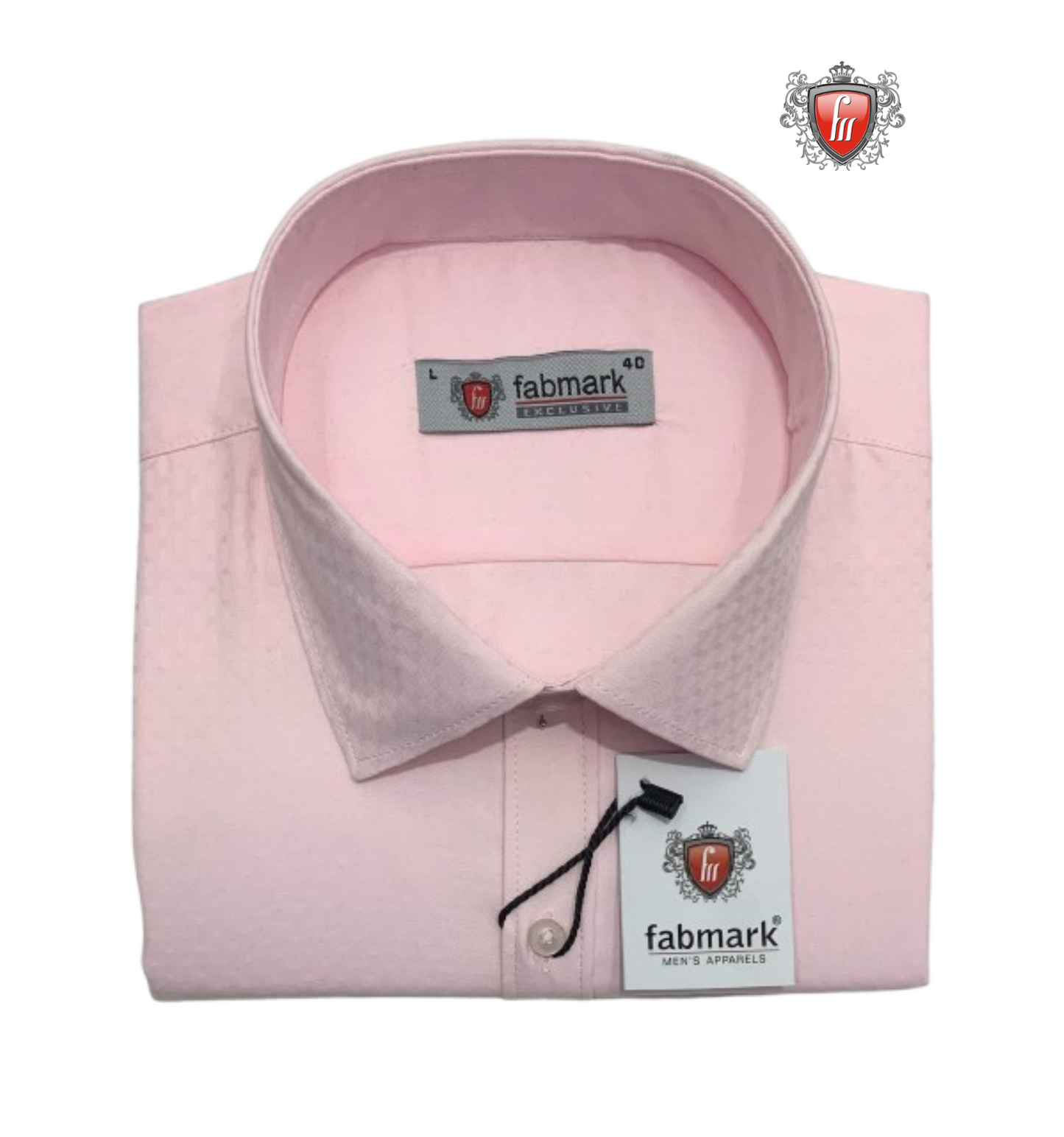 Pink Cotton Shirt with Texture - Refined Comfort, Modern Edge