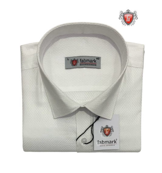 Chemise en coton bleu uni Fabmark