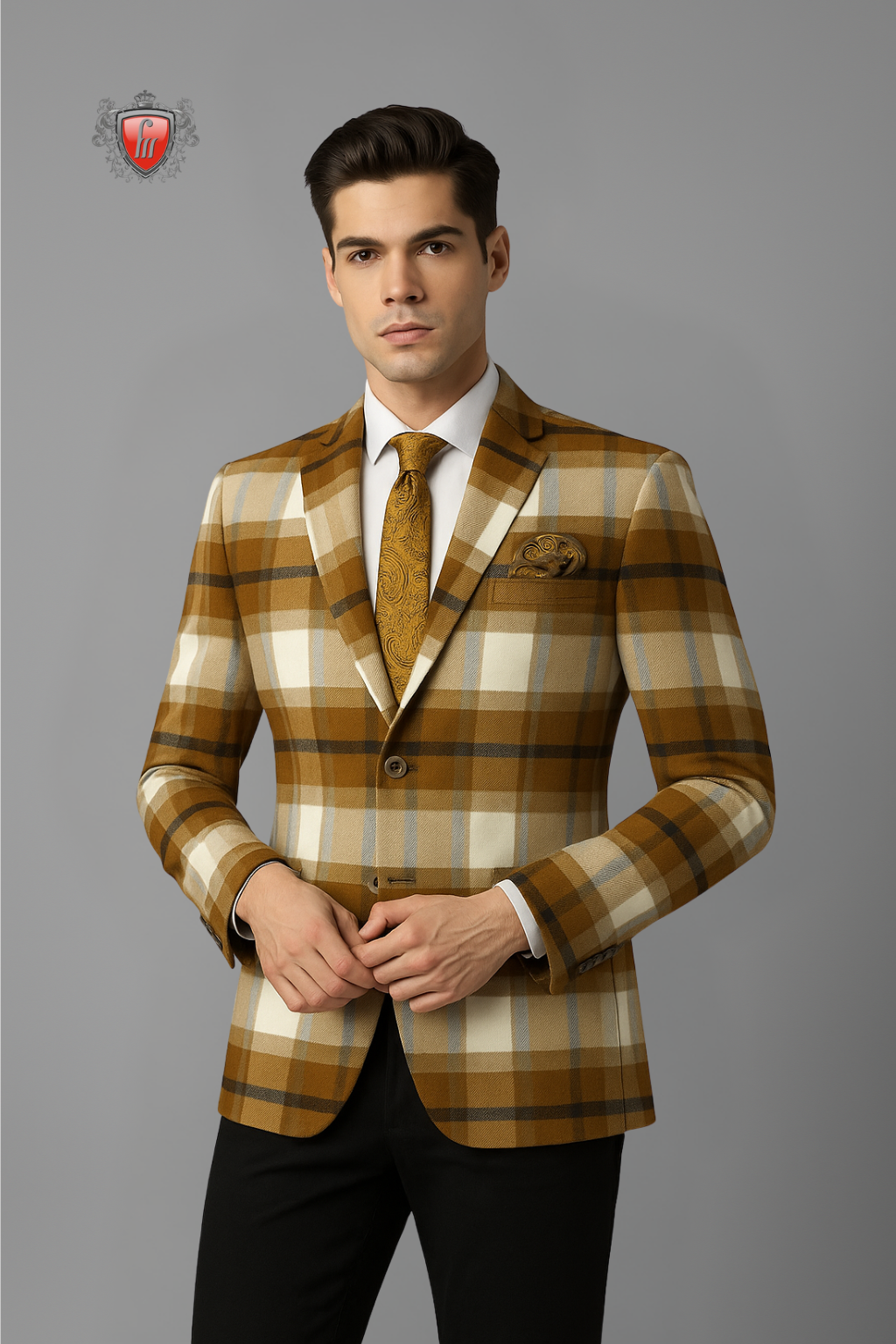 Men’s Milk-Chocolate Suit – Tailored Style for Weddings & Business
