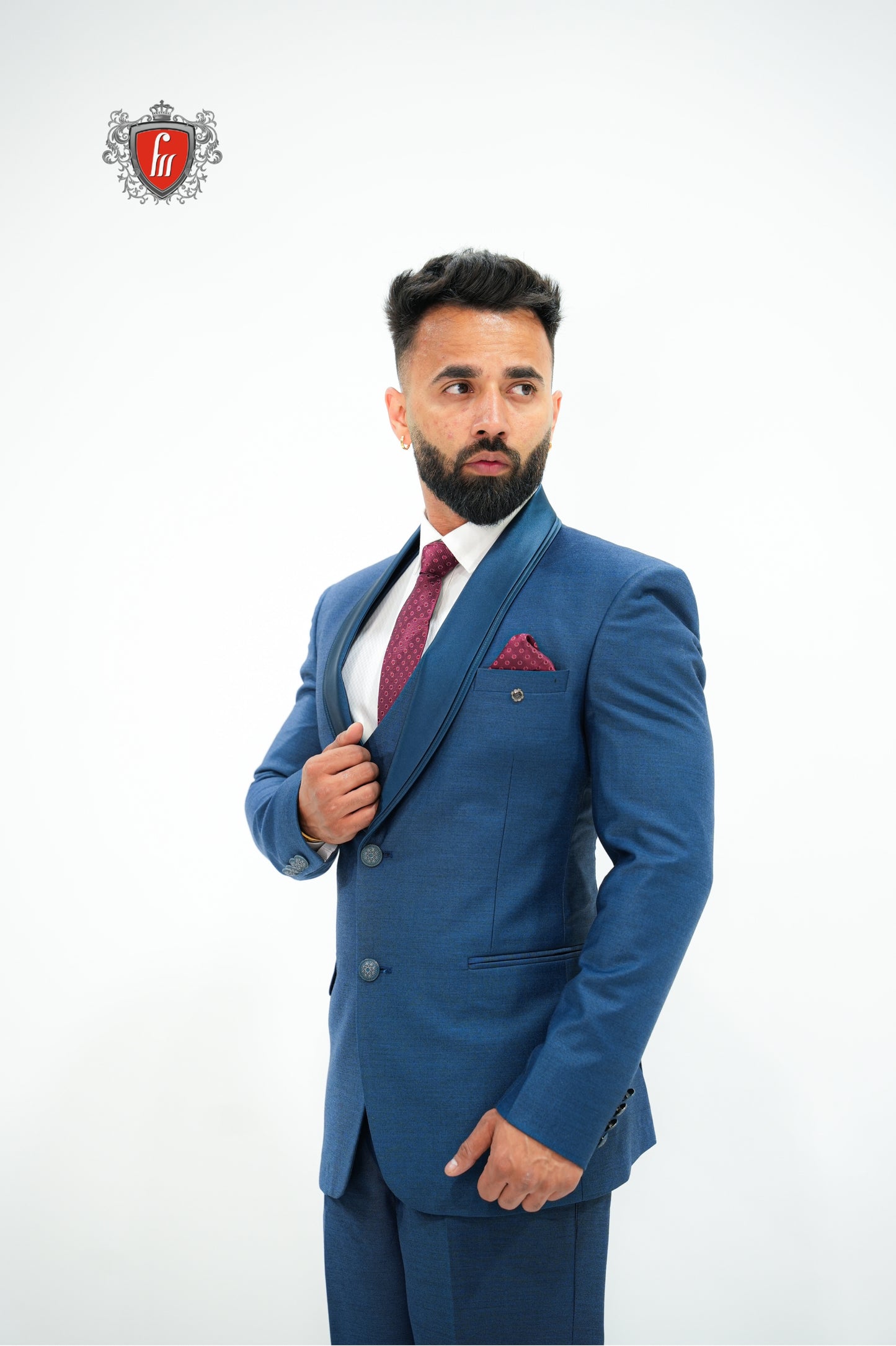 Royal Blue Satin Shawl Collar Suit—The Gentleman’s Celebration Choice