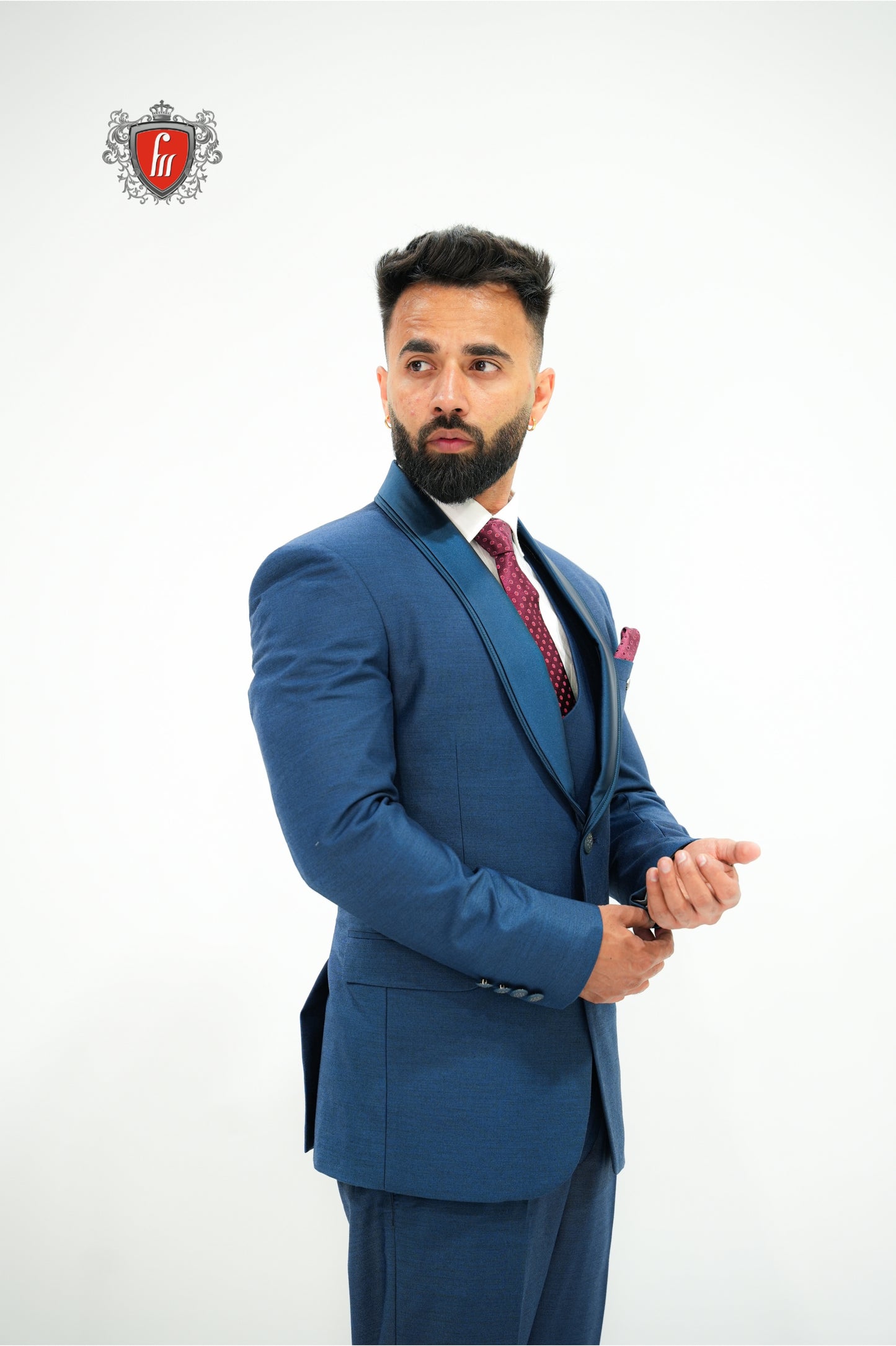 Royal Blue Satin Shawl Collar Suit—The Gentleman’s Celebration Choice