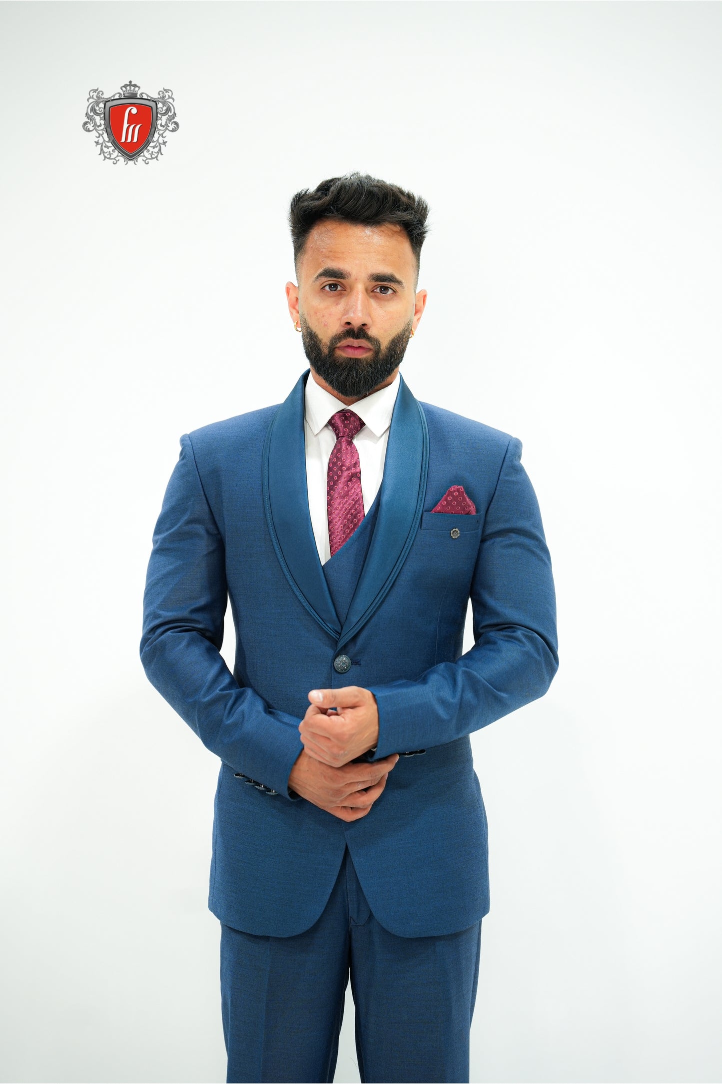 Royal Blue Satin Shawl Collar Suit—The Gentleman’s Celebration Choice