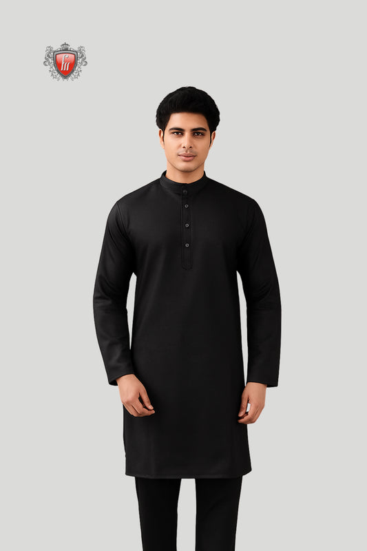 Classic Black Kurta Pajama – Timeless Elegance in Ethnic Wear