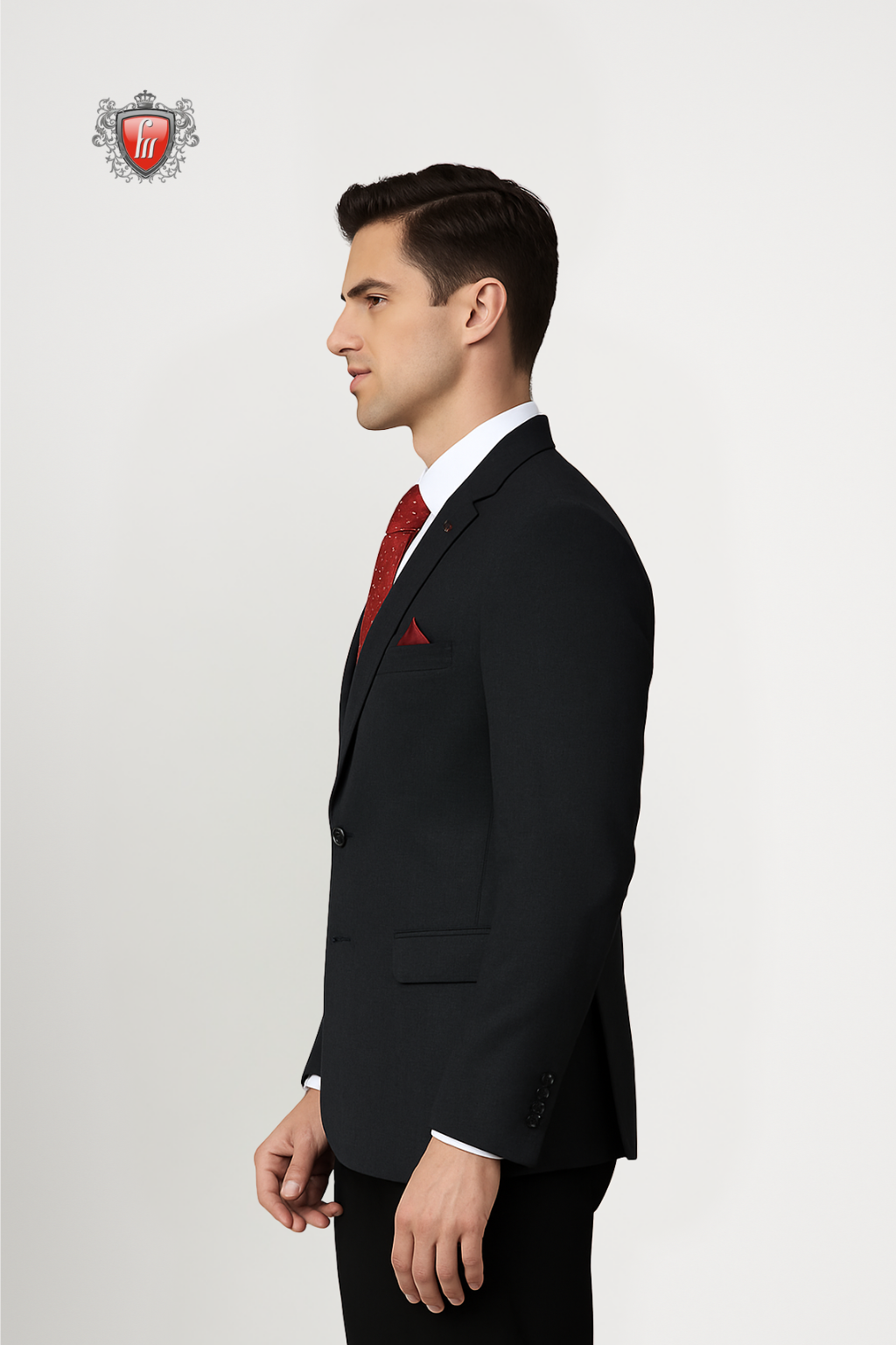 Men’s Tailored Navy Blue Blazer – Stylish Suit Jacket for Formal Occasions
