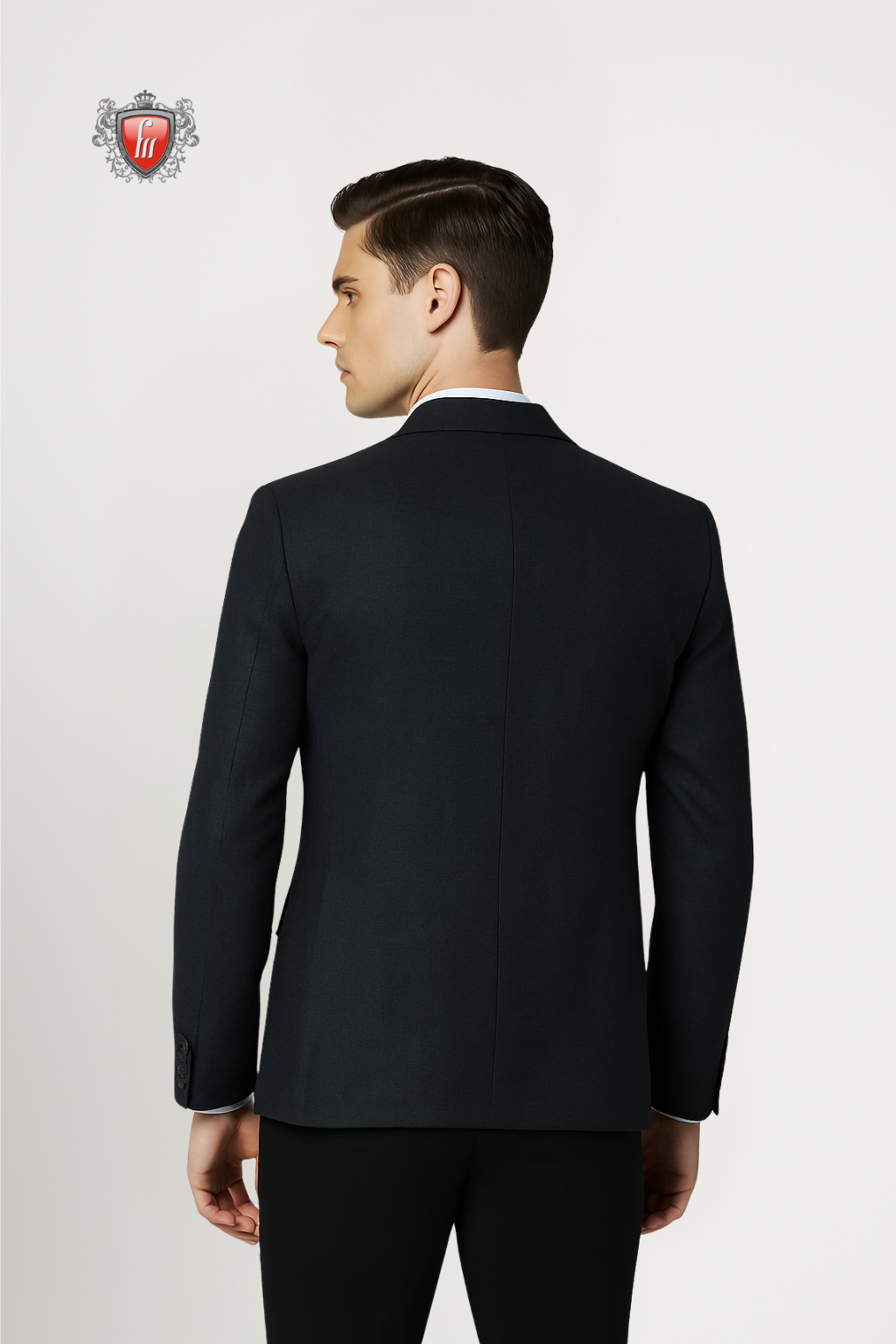 Men’s Tailored Navy Blue Blazer – Stylish Suit Jacket for Formal Occasions
