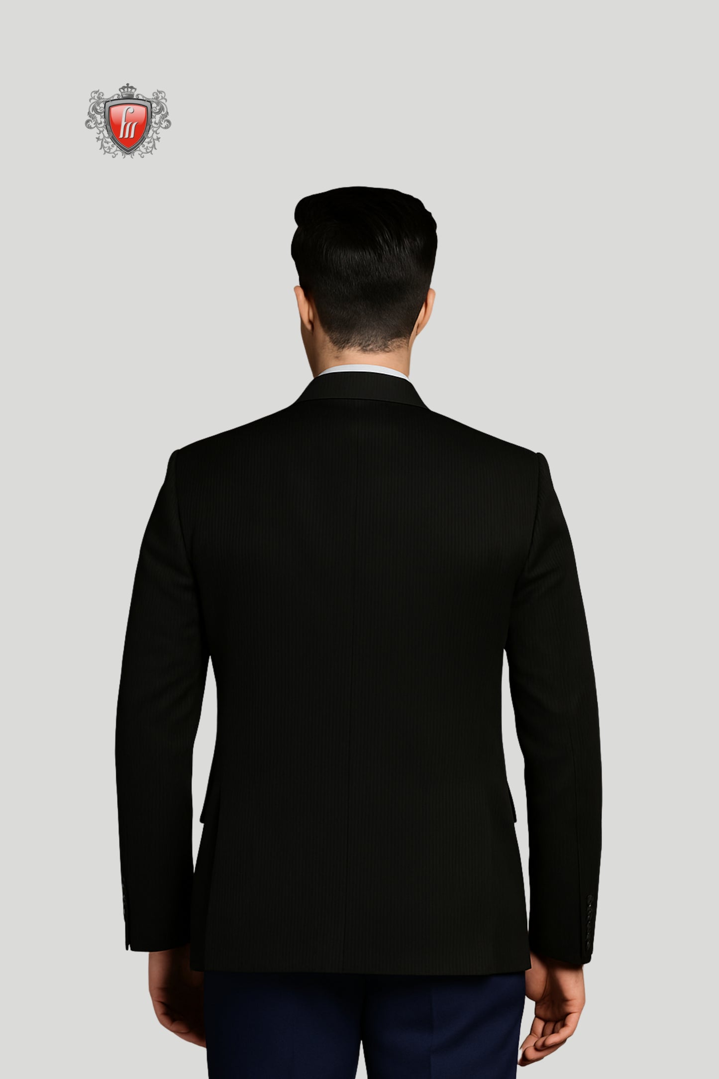 Men’s Black Double-Breasted Blazer – Classic Power Dressing