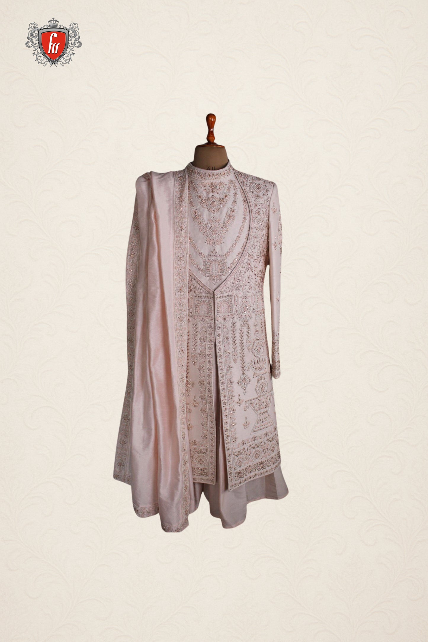 Regal Blush Embroidered Sherwani