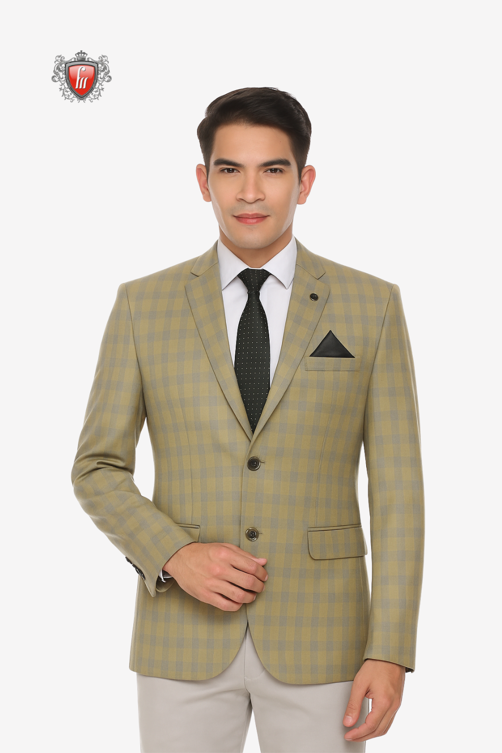 Men's Camel Check Blazer – Modern Heritage for Daytime Events