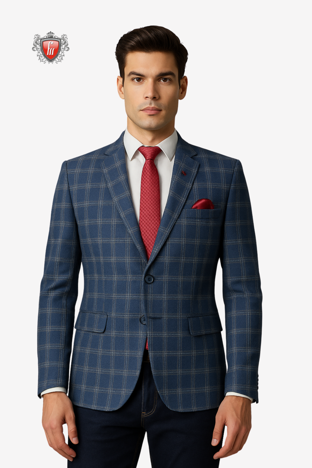 Dark Grey-Blue Men’s Blazer – Modern Wedding & Business Suit Jacket