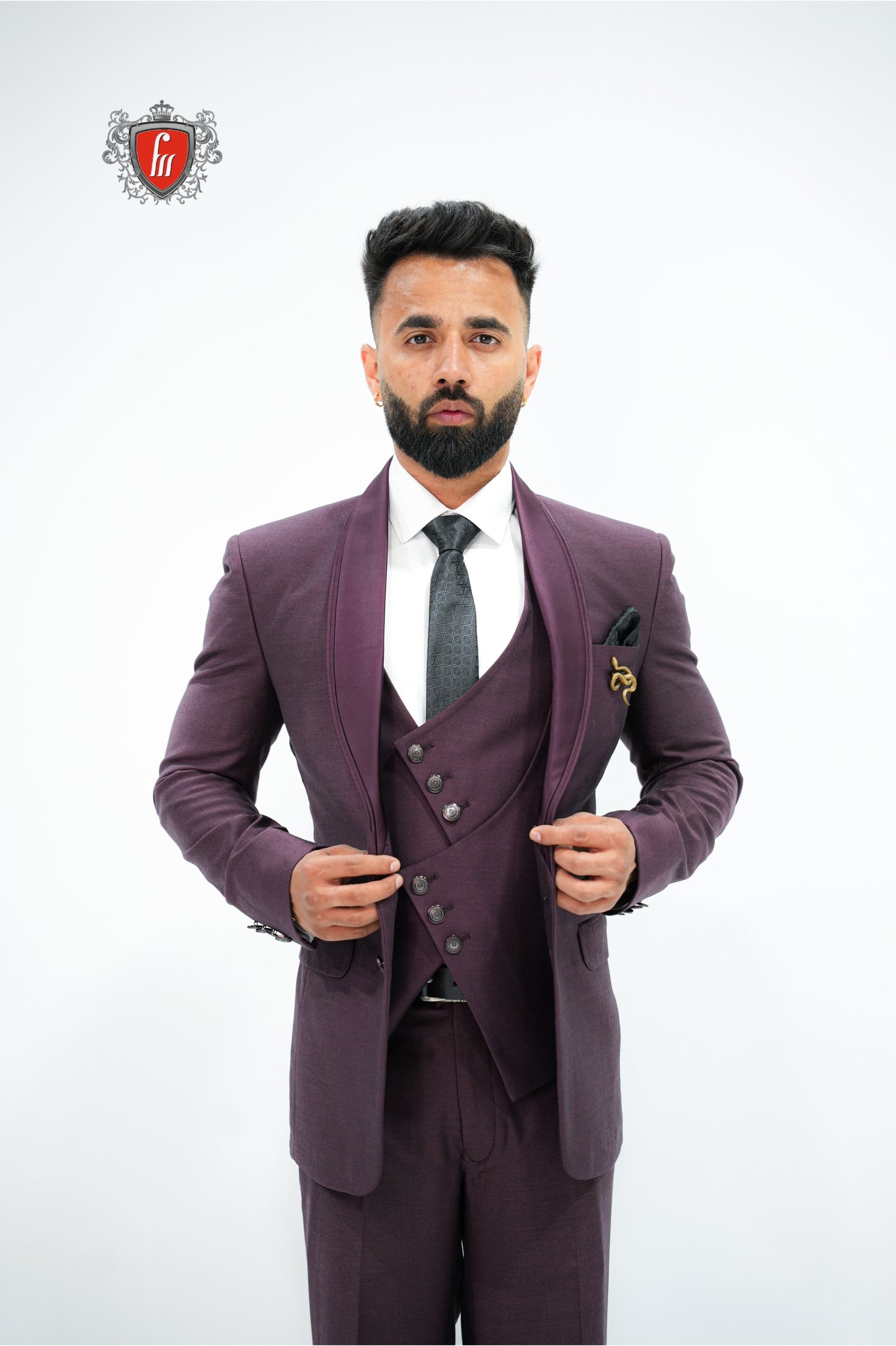 Men’s Wine Maroon Suit with Shawl Collar – Refined Style for Special Evenings
