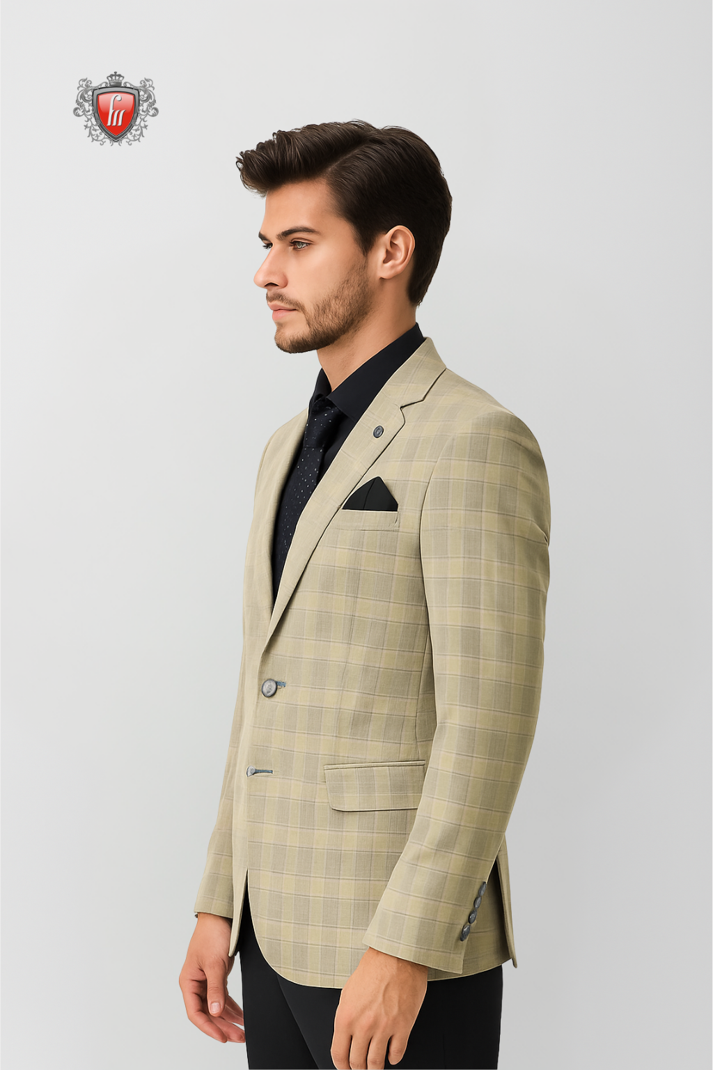 Tailored Beige Blazer for Men – Modern Office & Semi-Formal Wear