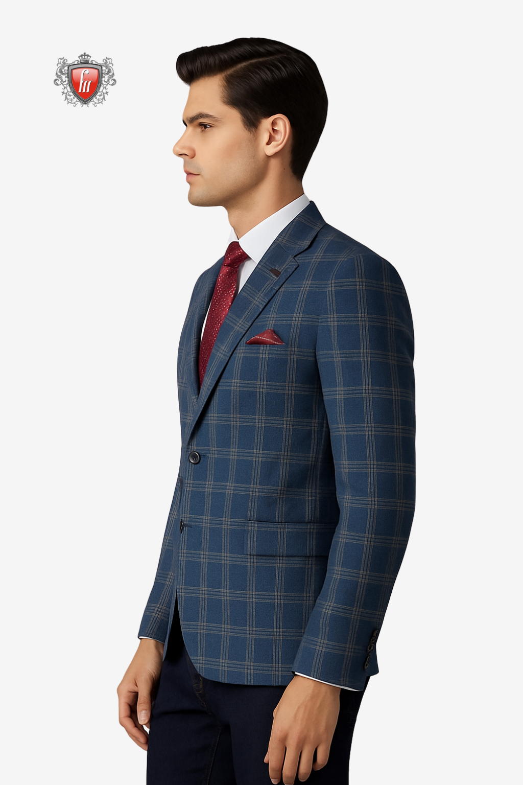 Dark Grey-Blue Men’s Blazer – Modern Wedding & Business Suit Jacket