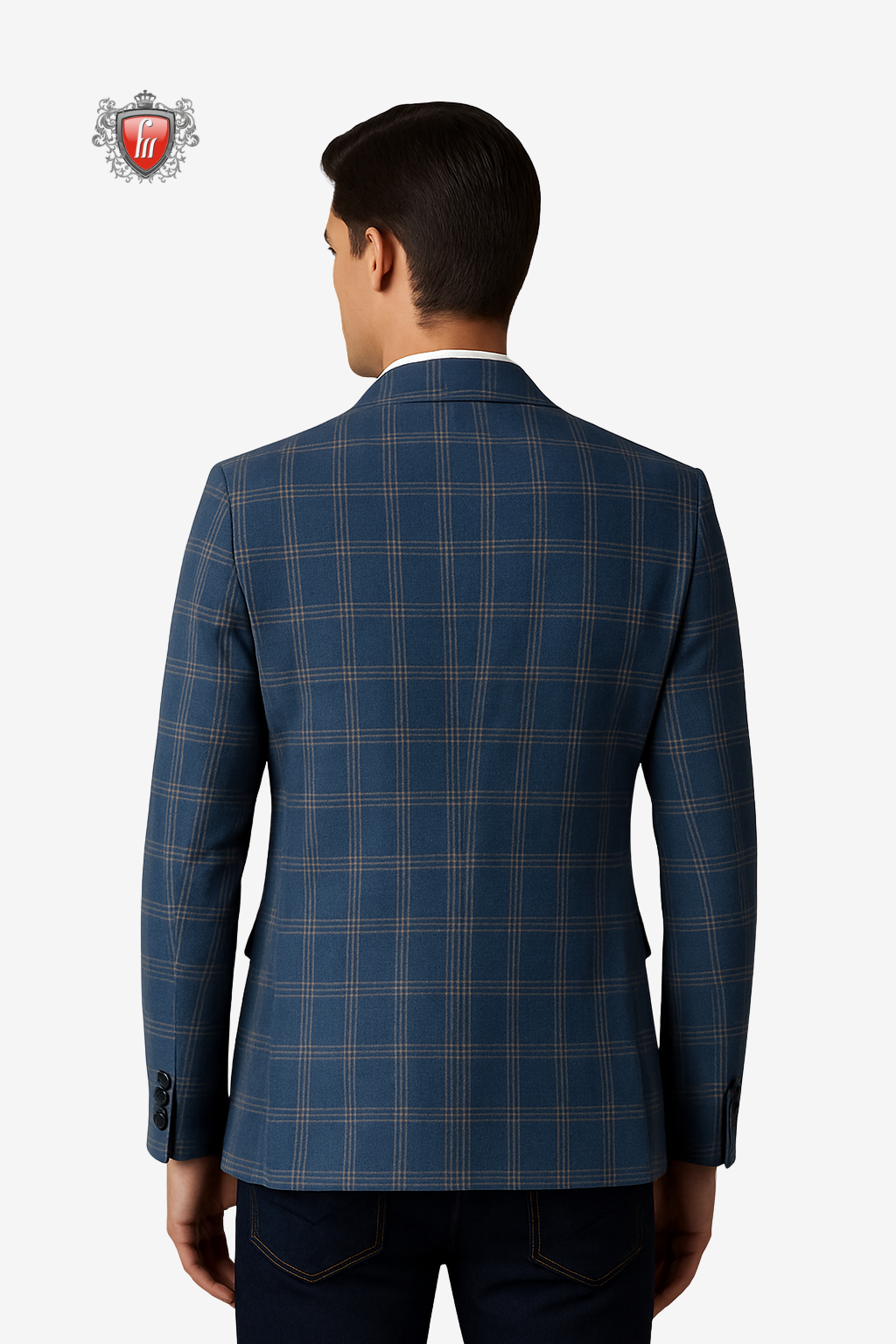 Dark Grey-Blue Men’s Blazer – Modern Wedding & Business Suit Jacket