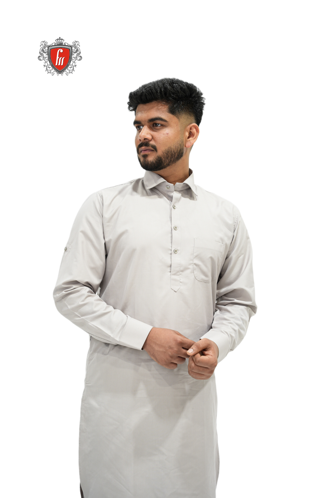 Elegant Ash Grey Kurta Pajama – Premium Men’s Ethnic Wear