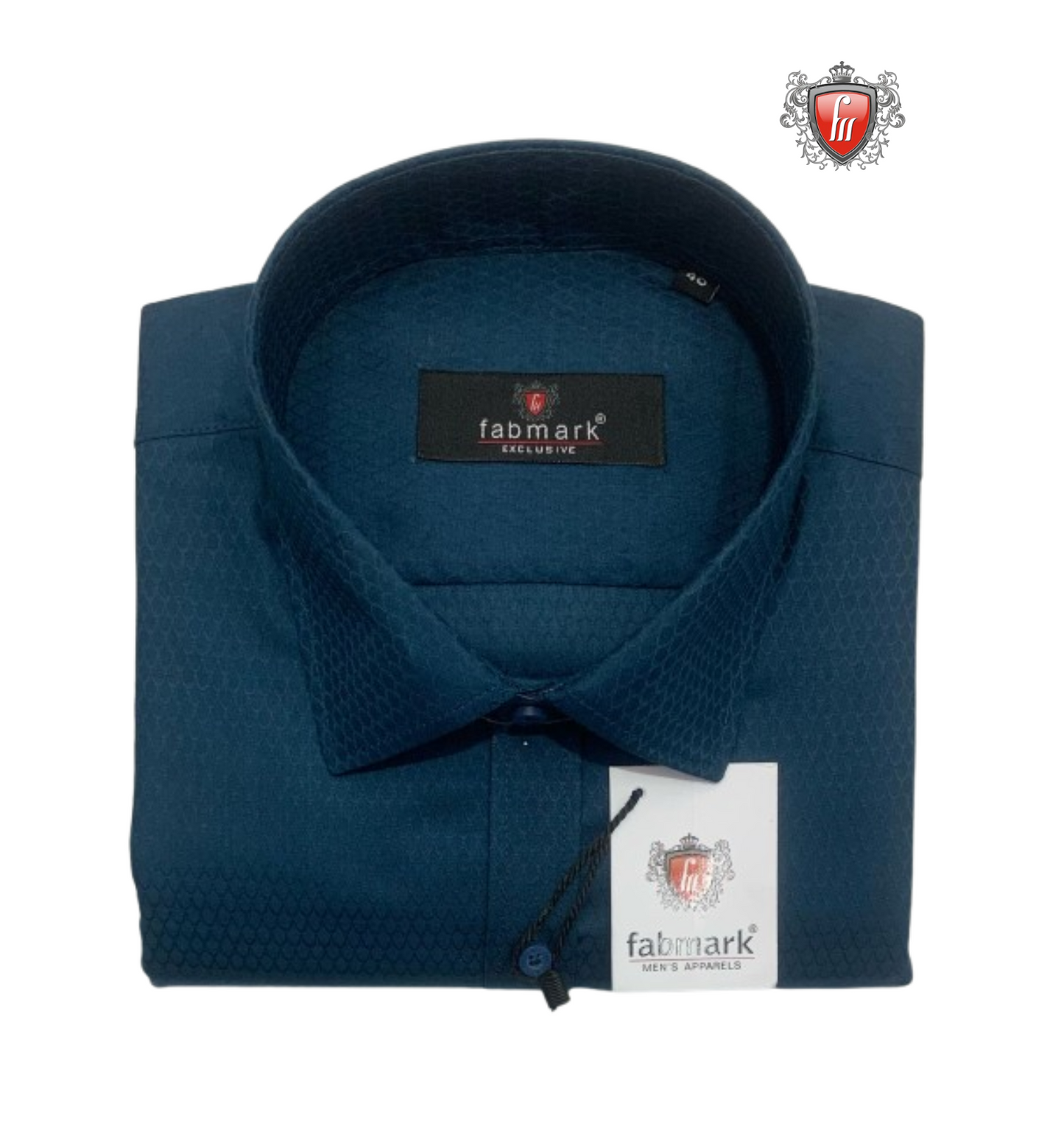 Men’s Dark Blue Dress Shirt – Slim Fit Formal Cotton Shirt