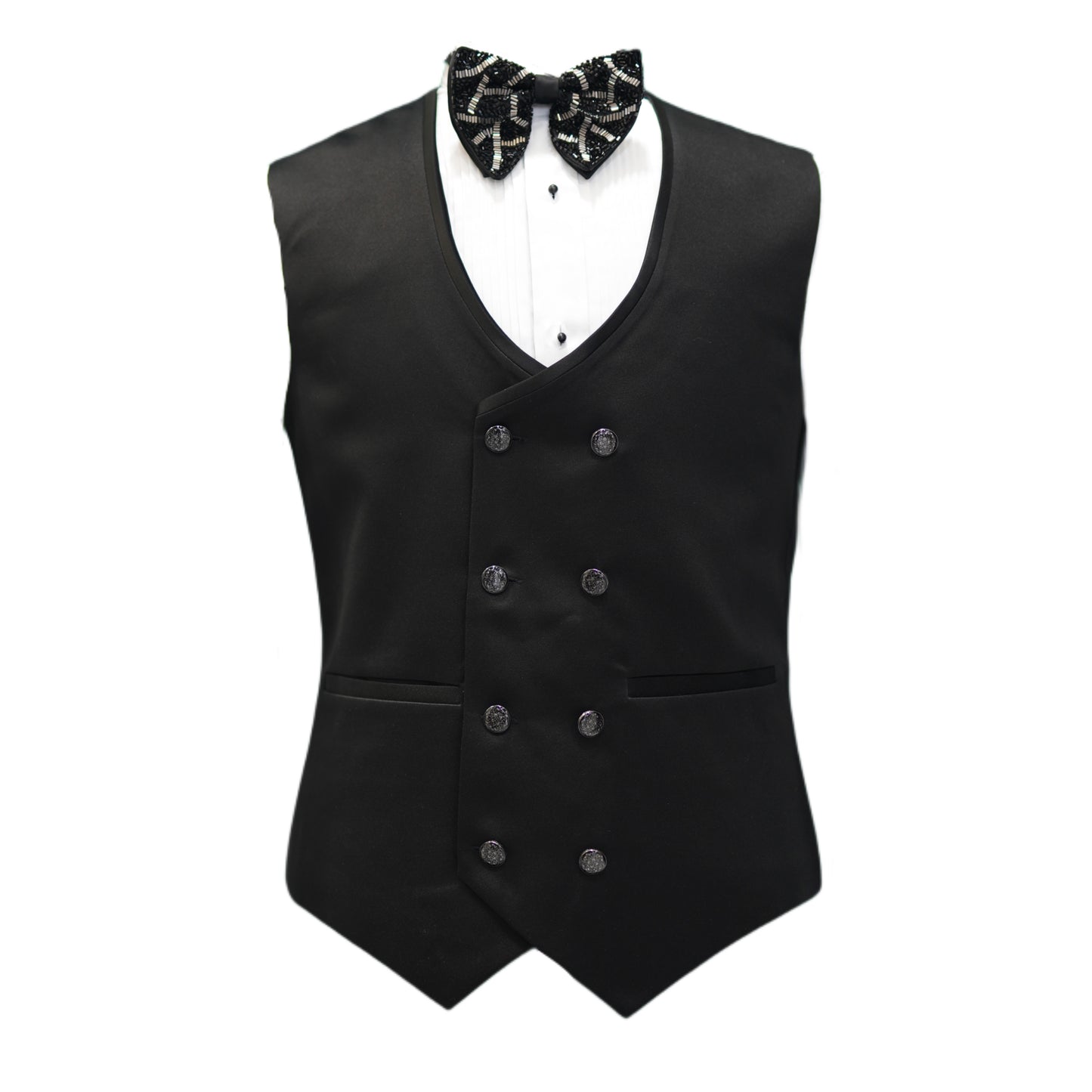 Blazer de luxe en velours noir pour homme avec motif géométrique | Tenue de soirée élégante