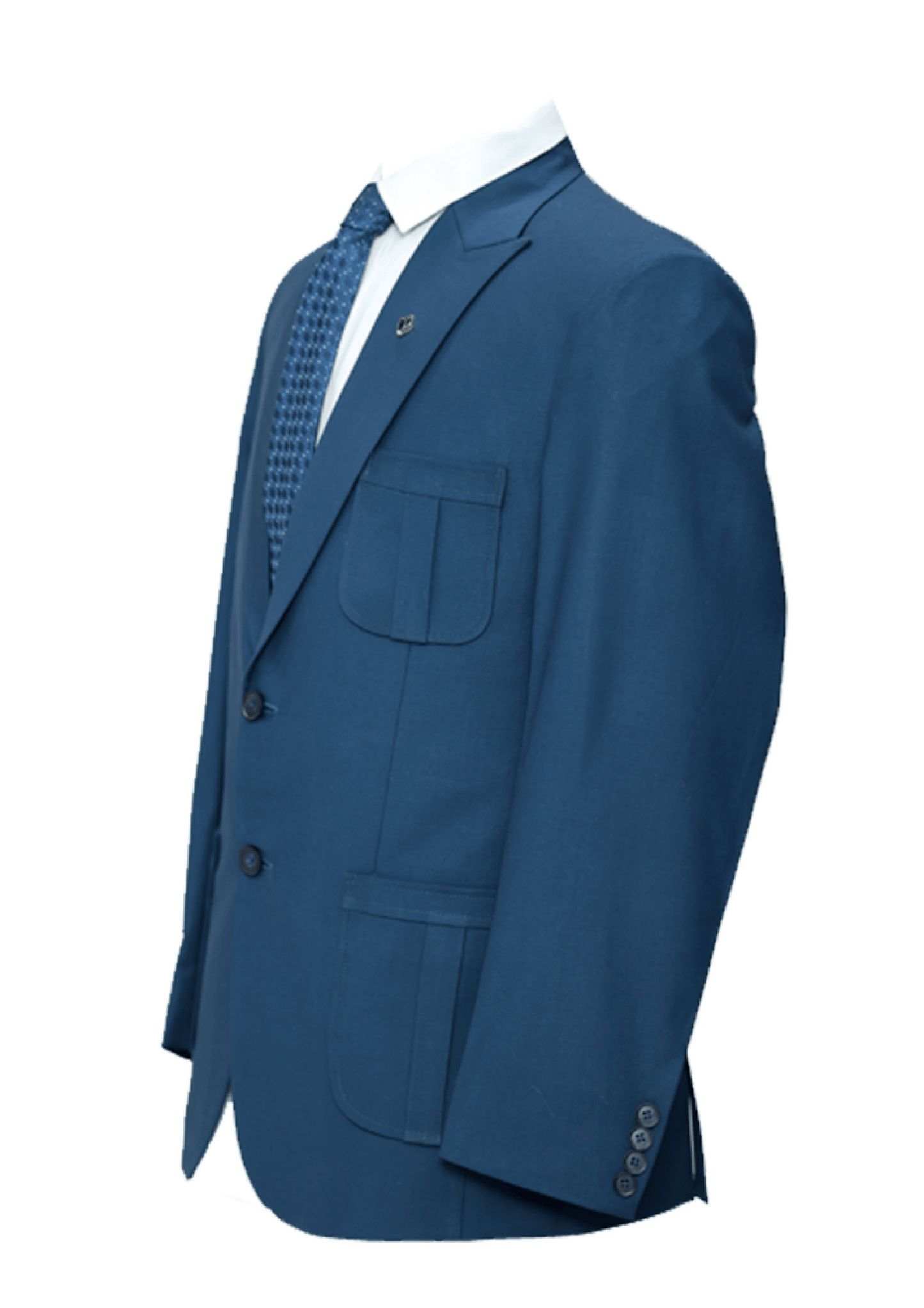 Men’s Dark Grey-Blue Suit – Tailored, Sleek Formalwear for Weddings & Business