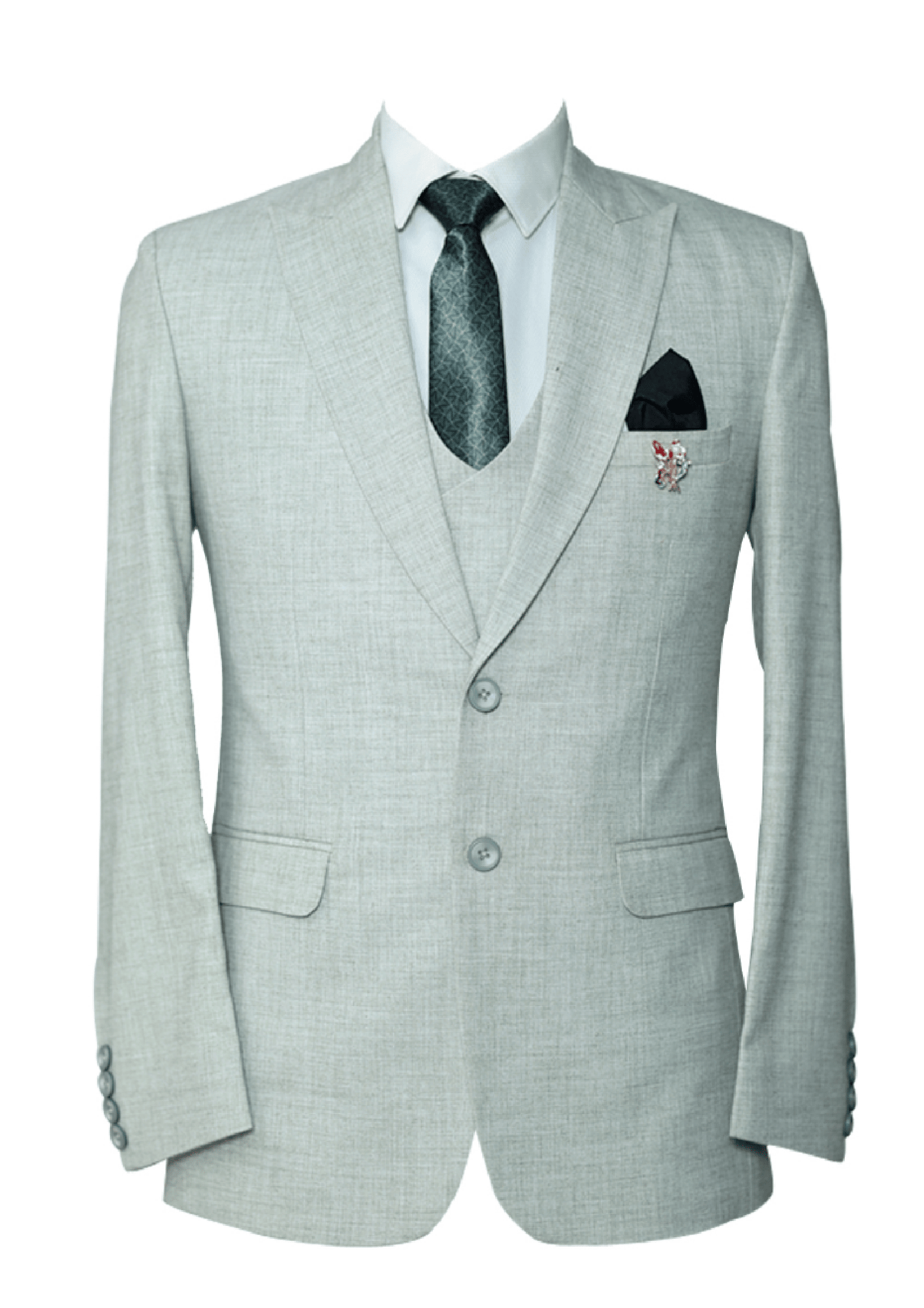 Men’s Light Sage Green 3-Piece Suit – Modern Fit Formal Wear